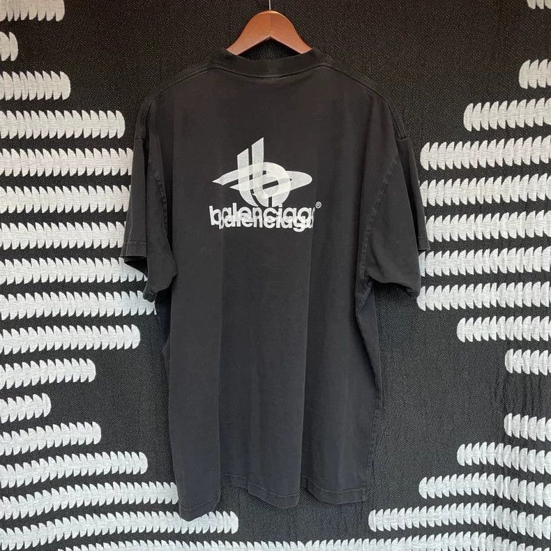 Balenciaga Balenciaga Letter Printed Short Sleeve T-Shirt Loose Fit Size US M / EU 48-50 / 2 - 2 Thumbnail