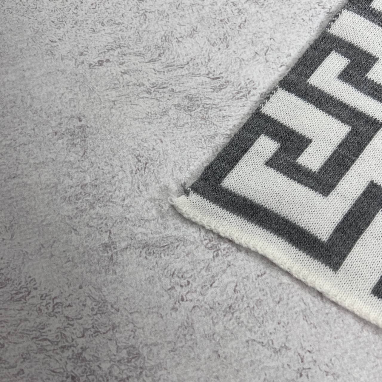 Versace VERSACE Scarf Grey Medusa Head Logo Greek Key Greca Border Size ONE SIZE - 8 Thumbnail