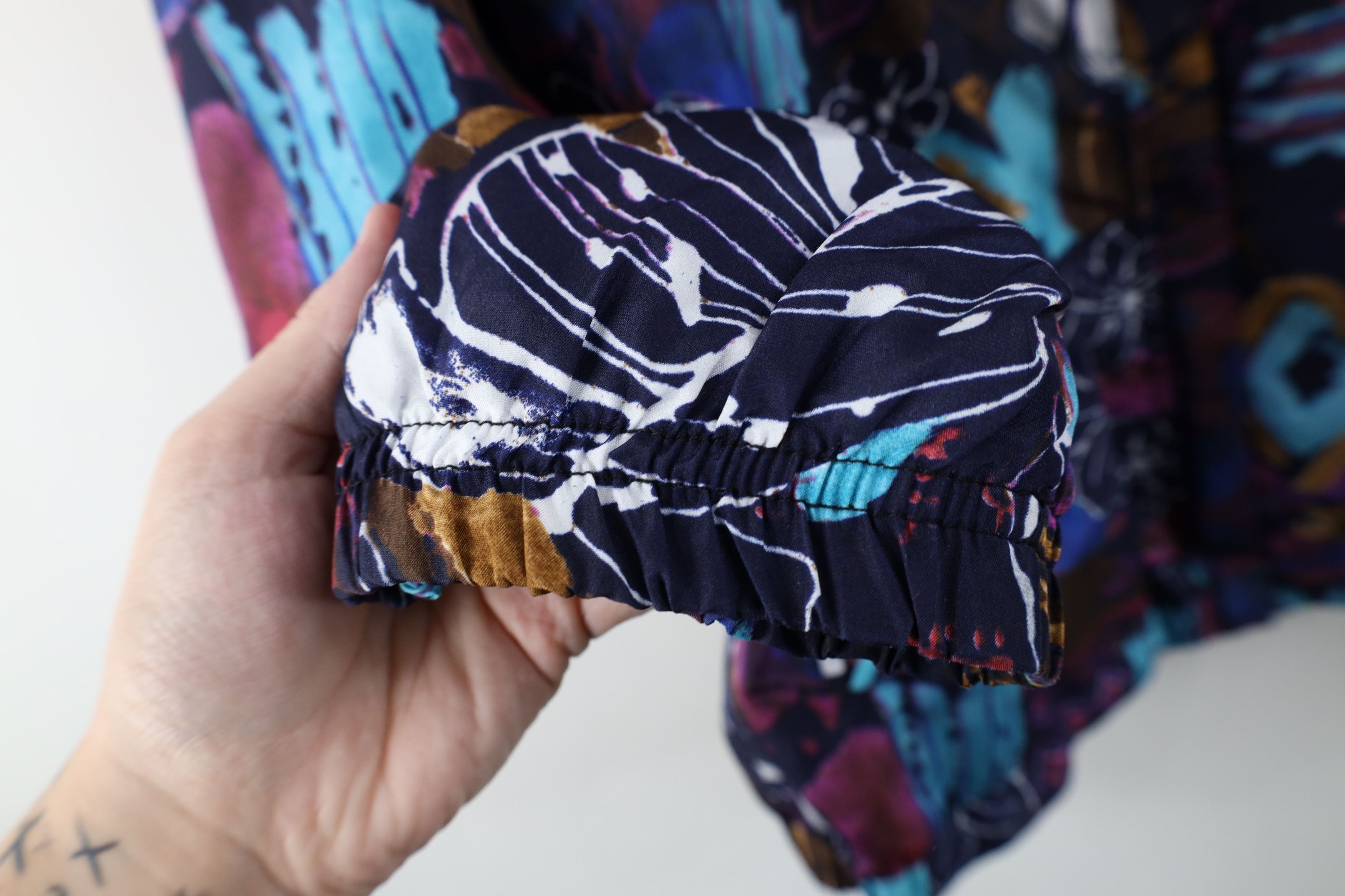 Vintage Vintage 90s Streetwear Flower Lined Windbreaker Jacket Size XL / US 12-14 / IT 48-50 - 6 Thumbnail