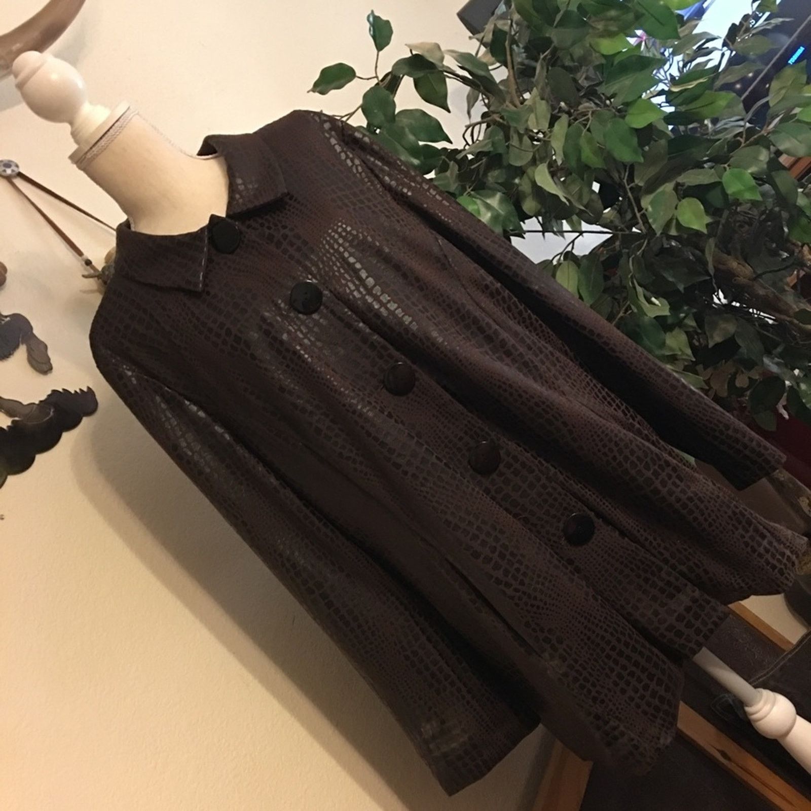 Other Effortless Style leather look coat NWOT XL Size XL / US 12-14 / IT 48-50 - 2 Thumbnail