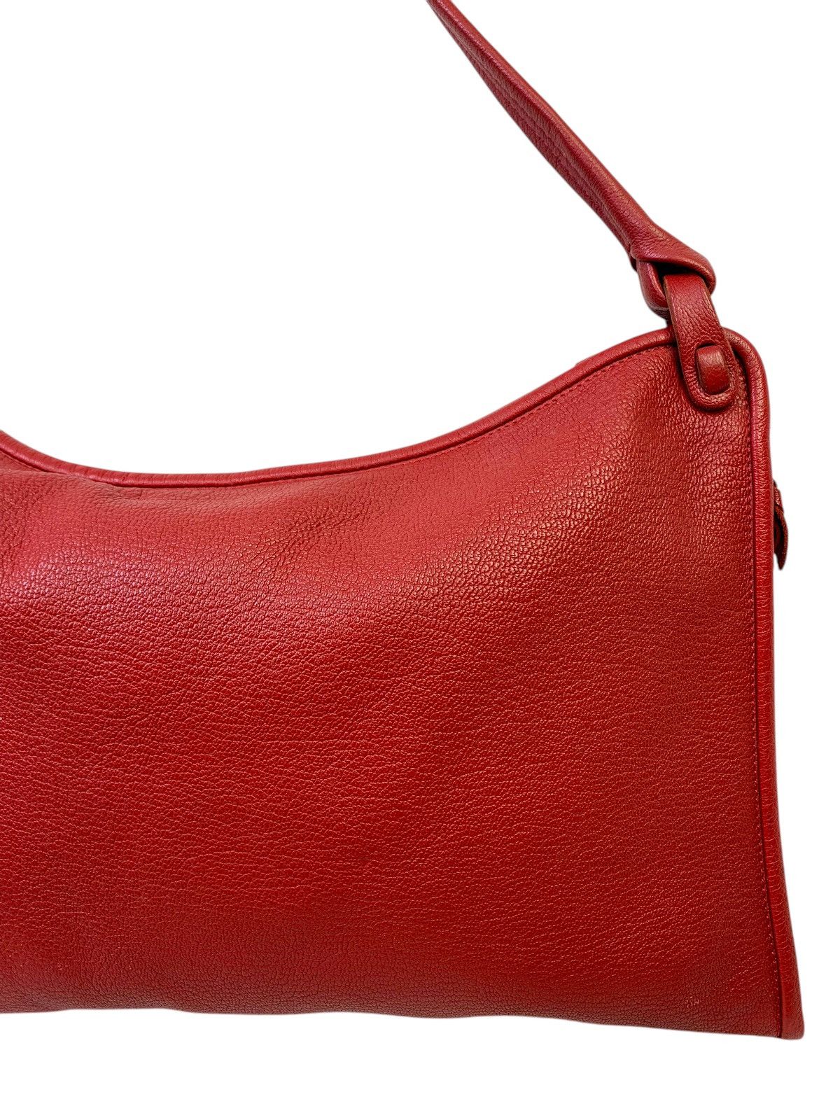 Japanese Brand Maat France Asymetrical Red Leather Shoulder Bag Size ONE SIZE - 5 Thumbnail