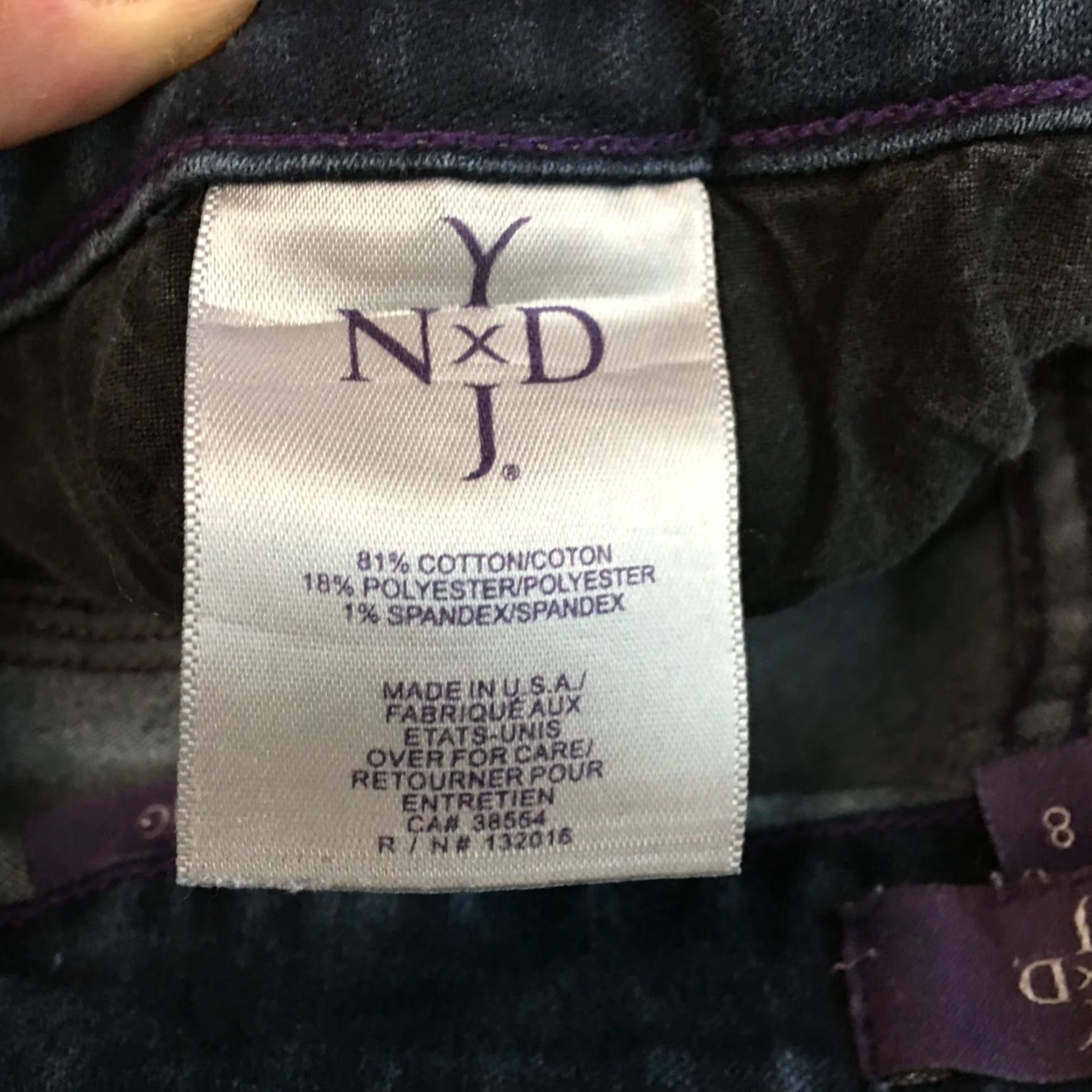 NYDJ NYDJ Women's Denim Jeans Leggings Dark Blue Size 8 30X31 Mid Rise 5-Pocket Cotton Spandex Style Leggings Size 30" / US 8 / IT 44 - 4 Thumbnail