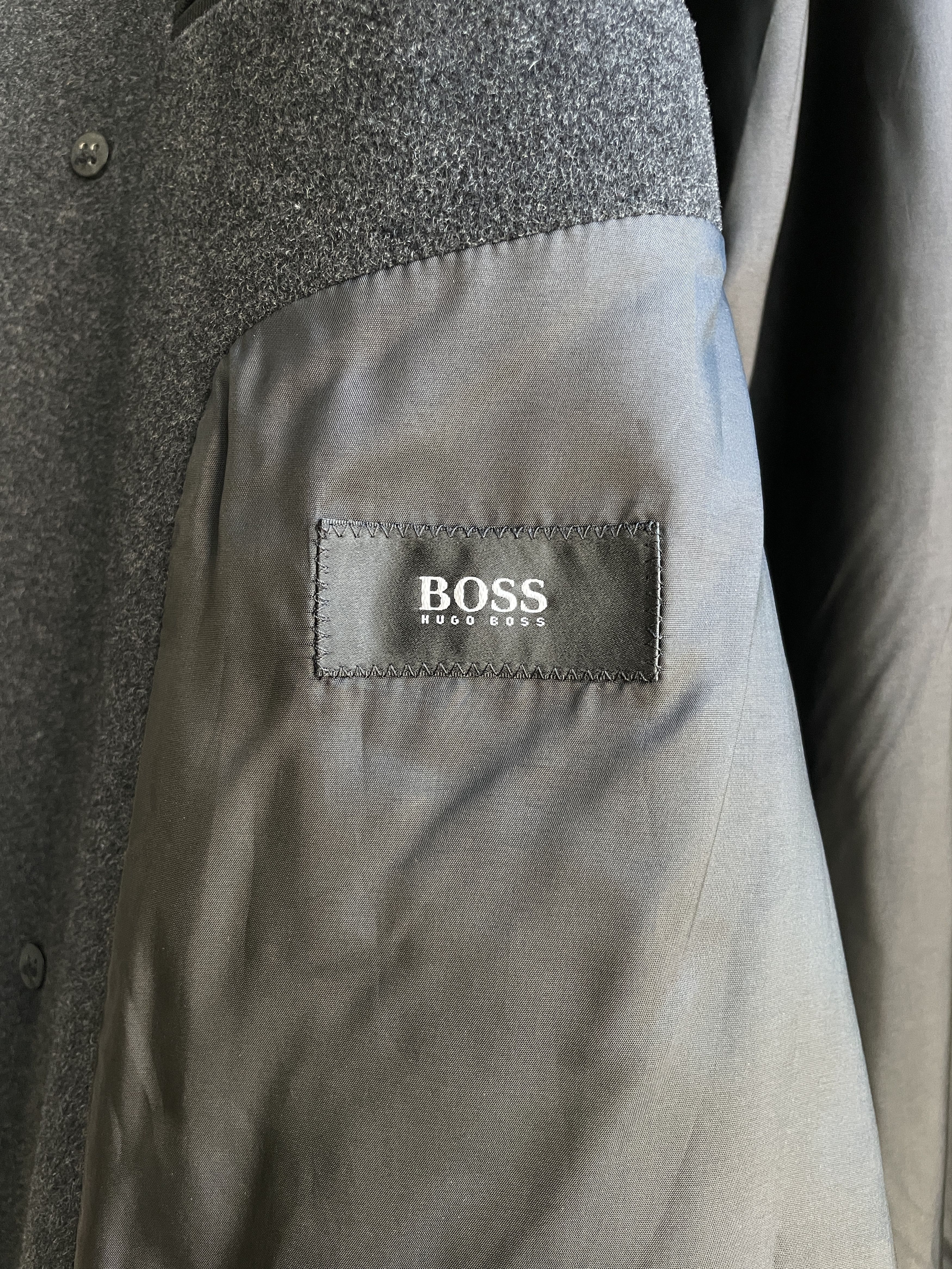 Hugo Boss Hugo Boss Vintage De Tomaso Charcoal Gray Wool Overcoat Size US XL / EU 56 / 4 - 8 Thumbnail