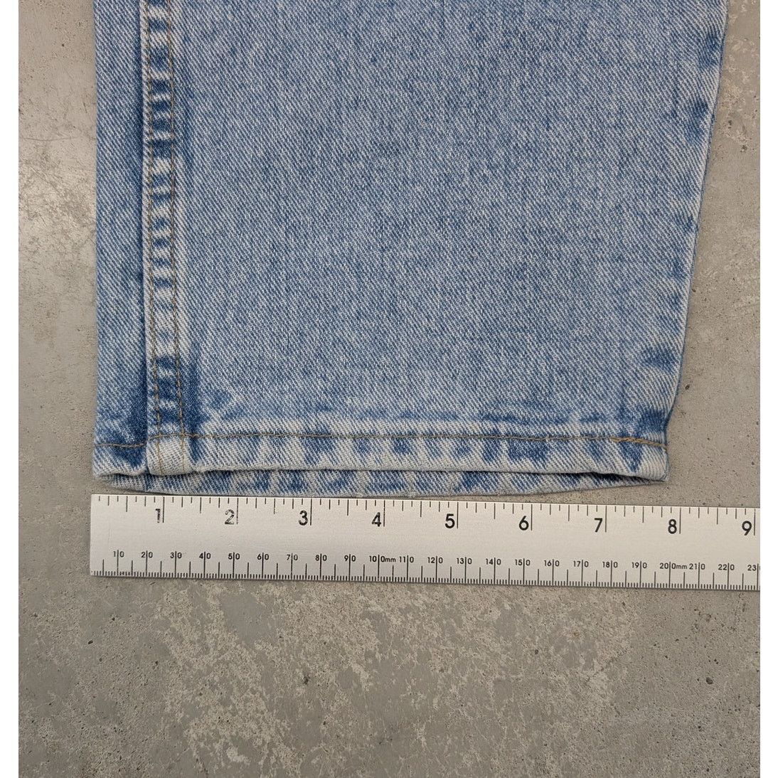 Vintage × Wrangler Vintage late 80s Wrangler Boot Zipper light blue denim jeans Size US 38 / EU 54 - 5 Thumbnail
