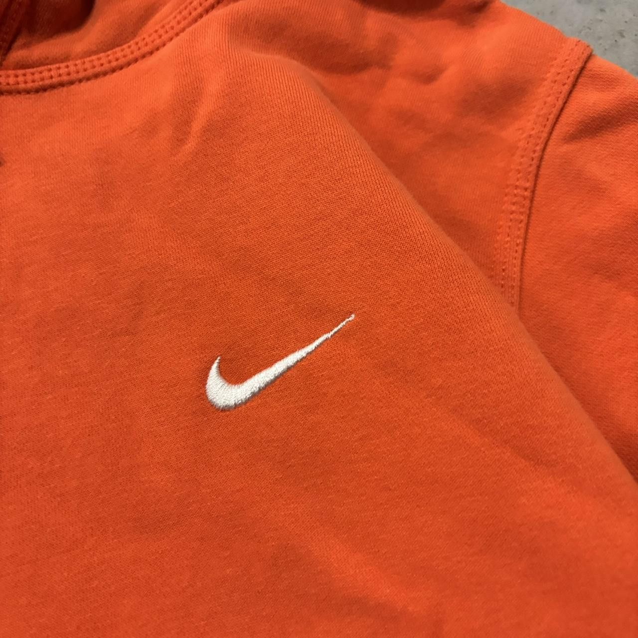Nike × Vintage Crazy Vintage Y2K/2000s Orange Nike Swoosh Essential Hoodie! Size US M / EU 48-50 / 2 - 6 Thumbnail