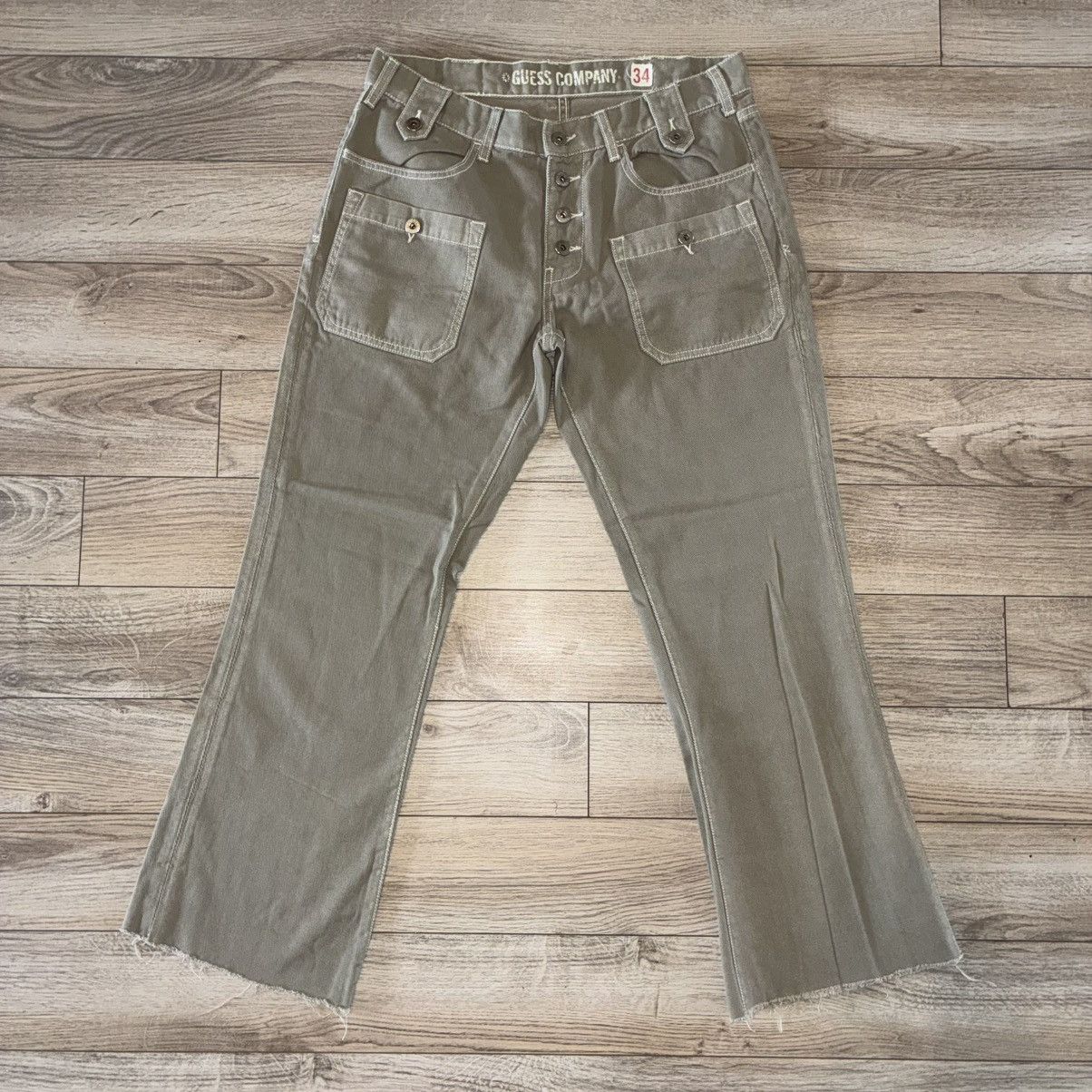 Guess Guess khaki boot cutflare jeans Size US 30 / EU 46 - 1 Thumbnail