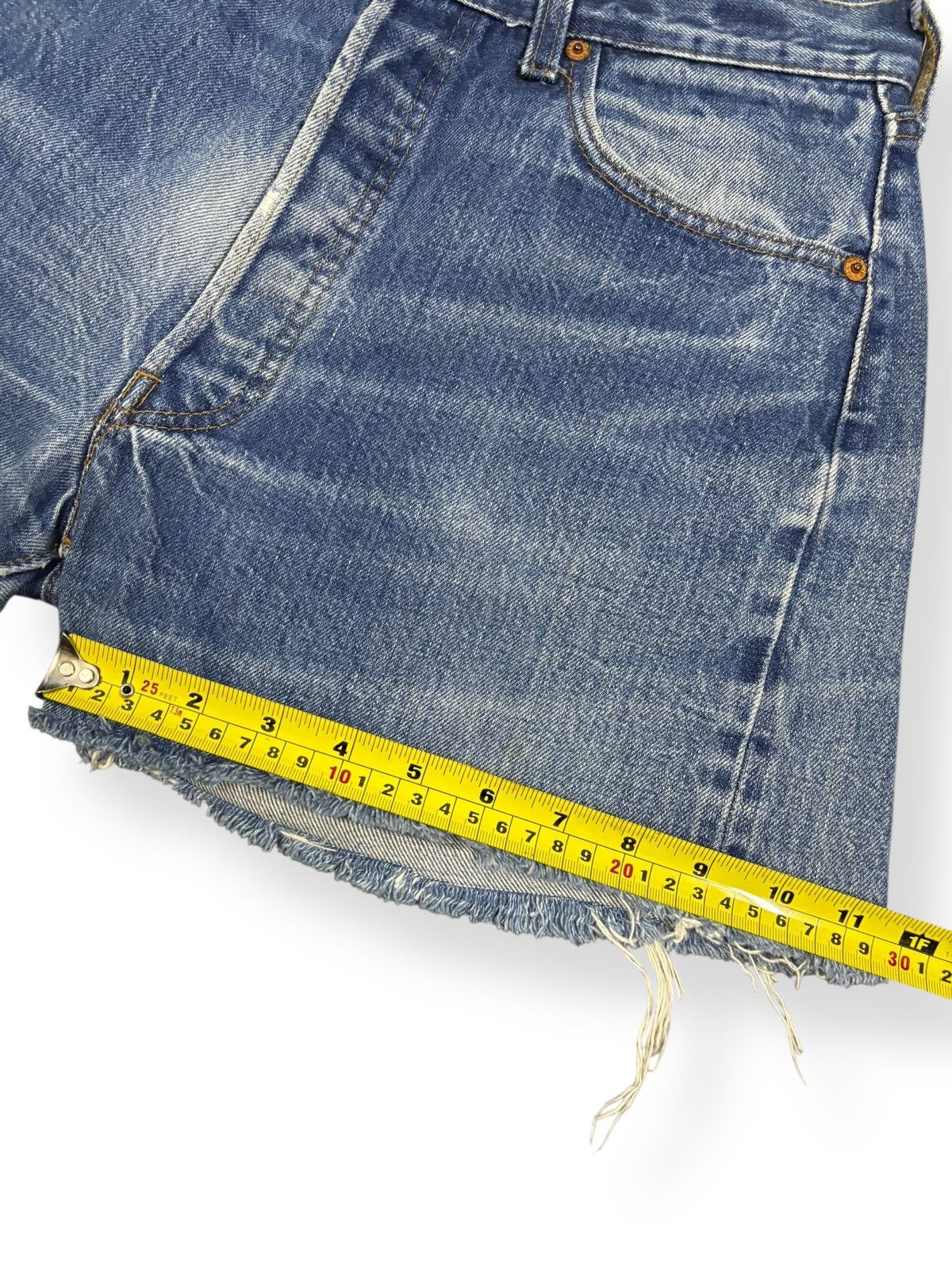 Levi's Vintage 80s Levis 501 Selvedge Denim Shorts-Stamp Button 524 Size 32" / US 10 / IT 46 - 13 Thumbnail