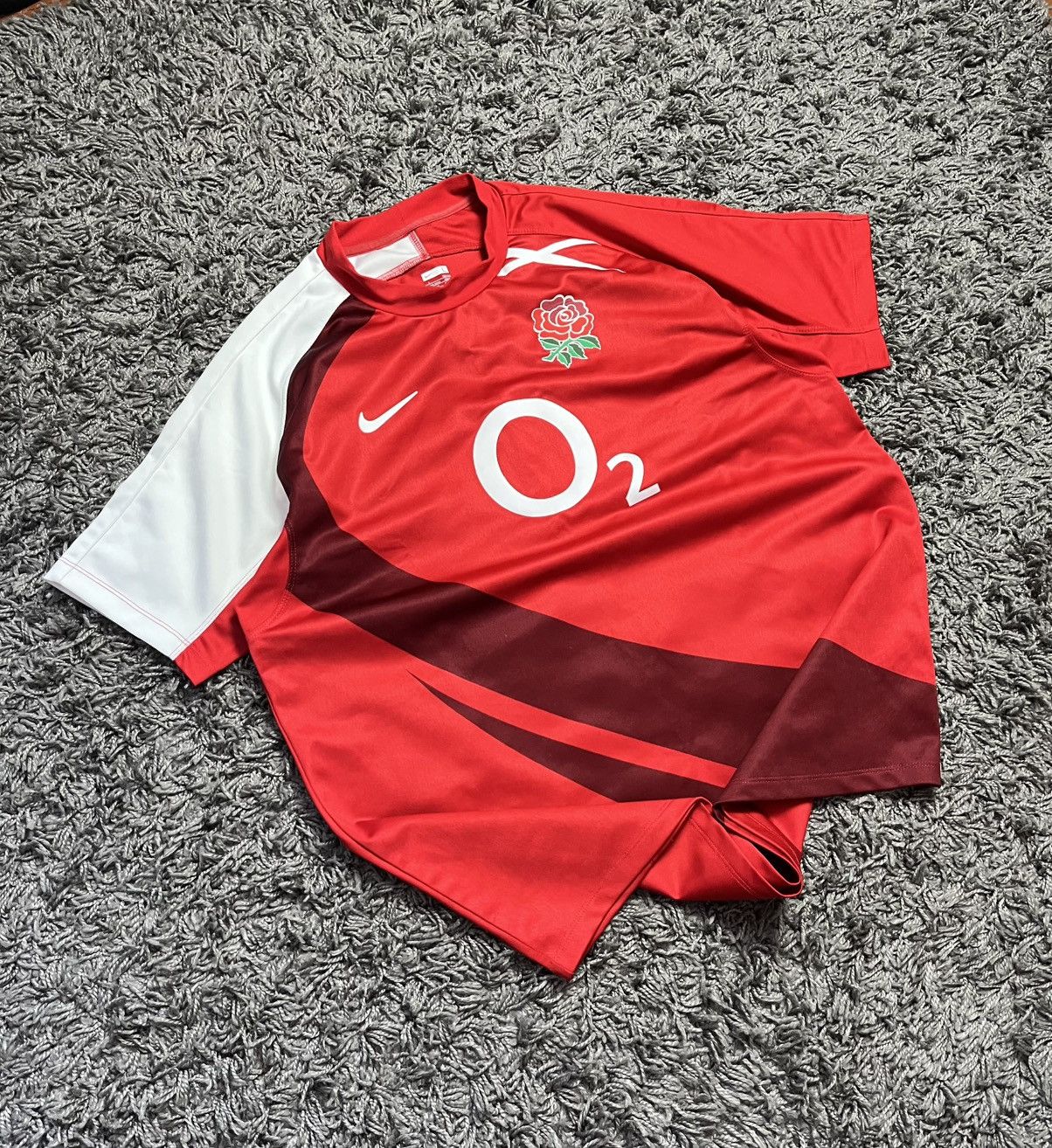 Nike Nike 2007 England Rugby Union Away Jersey O2 Size US L / EU 52-54 / 3 - 1 Thumbnail