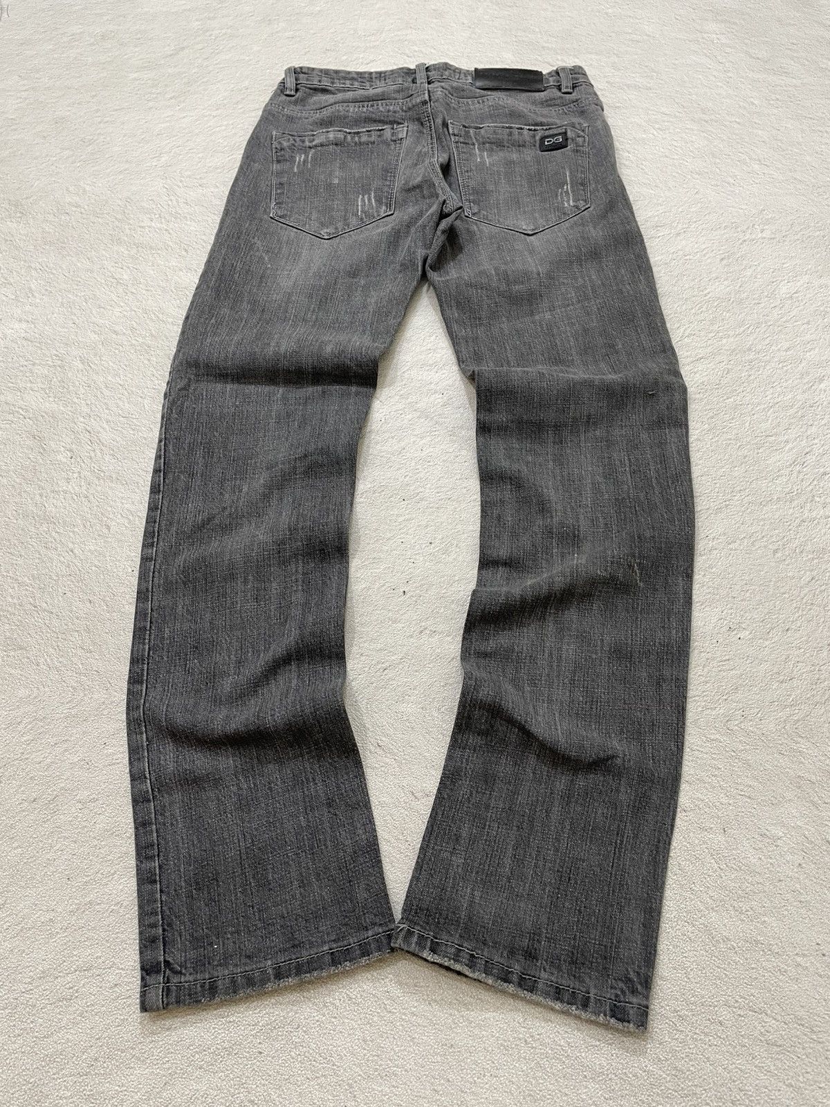 Japanese Brand 00s Dolce Gabbana Washed Grey Denim Distressed Y2K Japan Size US 29 - 10 Thumbnail