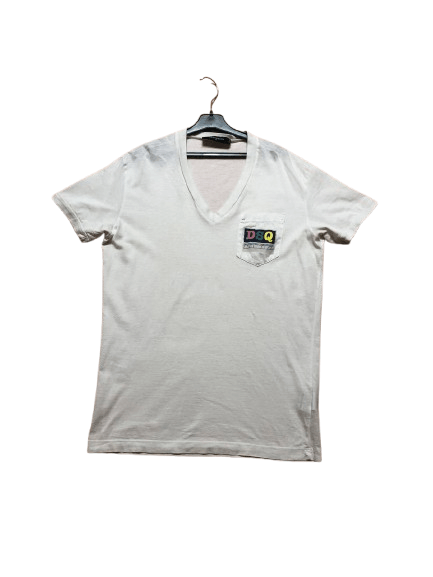 Dsquared2 Vintage Dsquared2 V-Neck Short Sleeve T-Shirt Size M Size US M / EU 48-50 / 2 - 1 Thumbnail