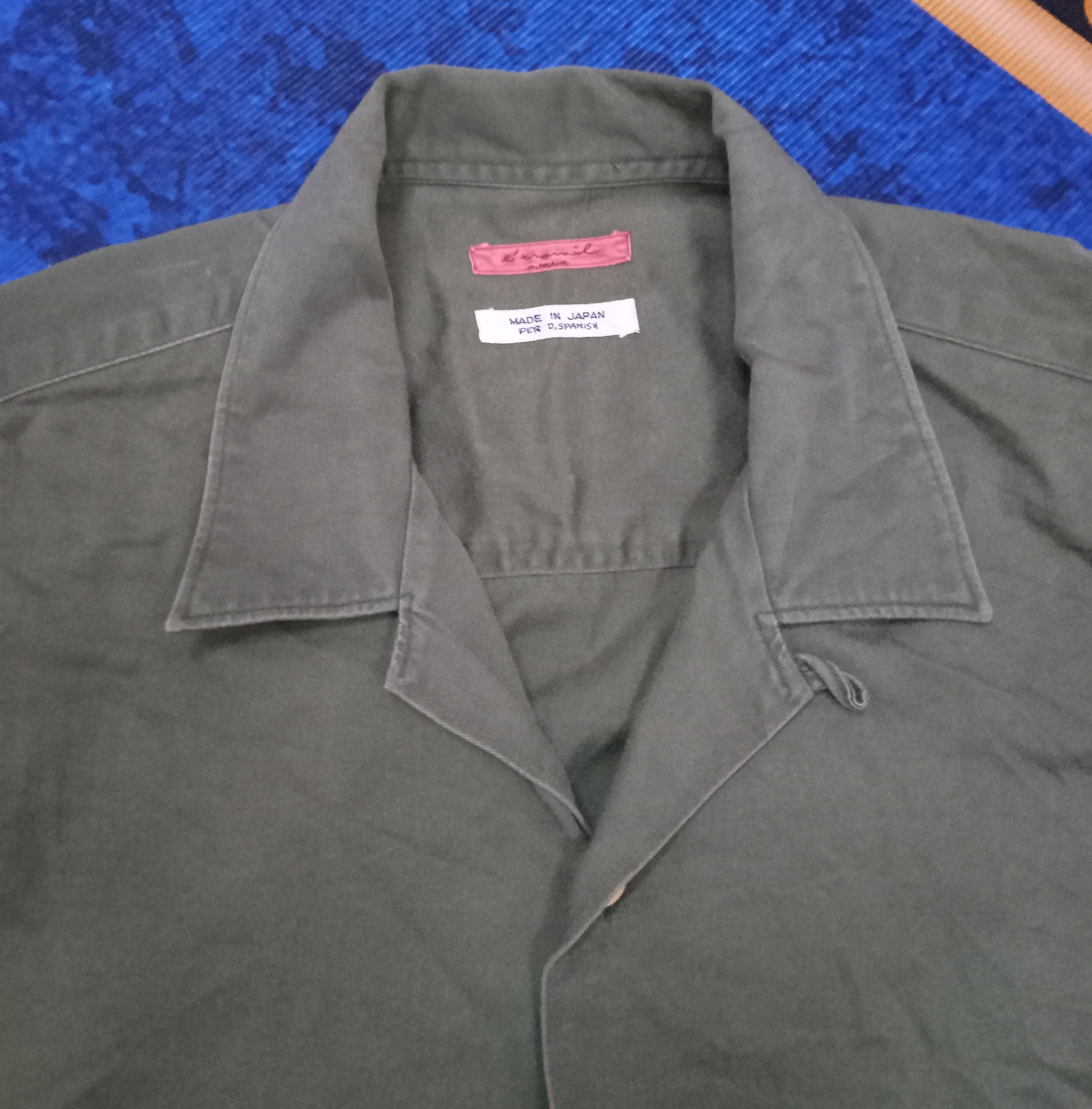 Japanese Brand E'travail Privateroad Open Collar Rare Design Work Shirt Size US L / EU 52-54 / 3 - 5 Thumbnail