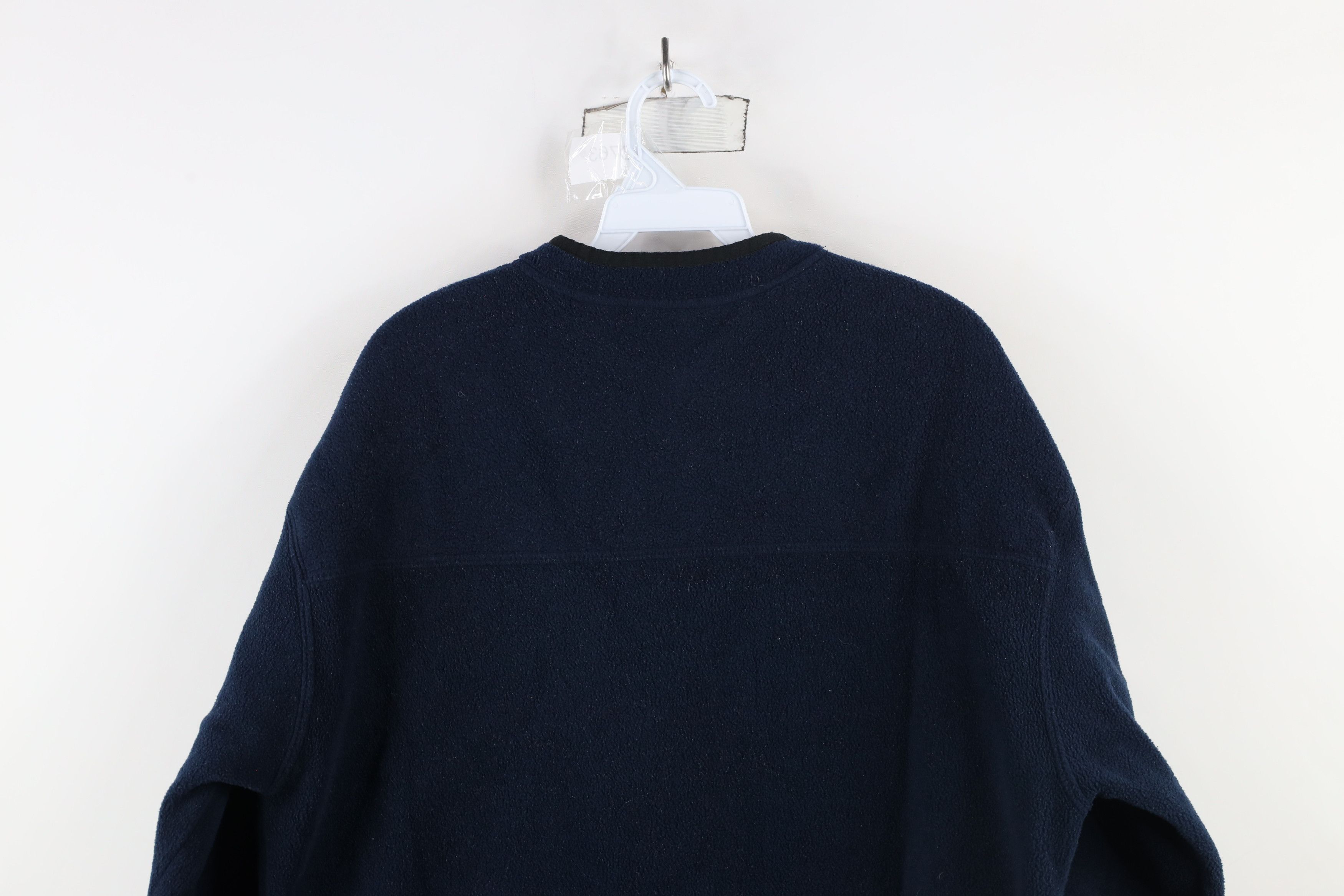 Gap × Vintage Vintage 90s Gap Blank Thick Fleece V-Neck Sweater Blue Size US L / EU 52-54 / 3 - 9 Thumbnail