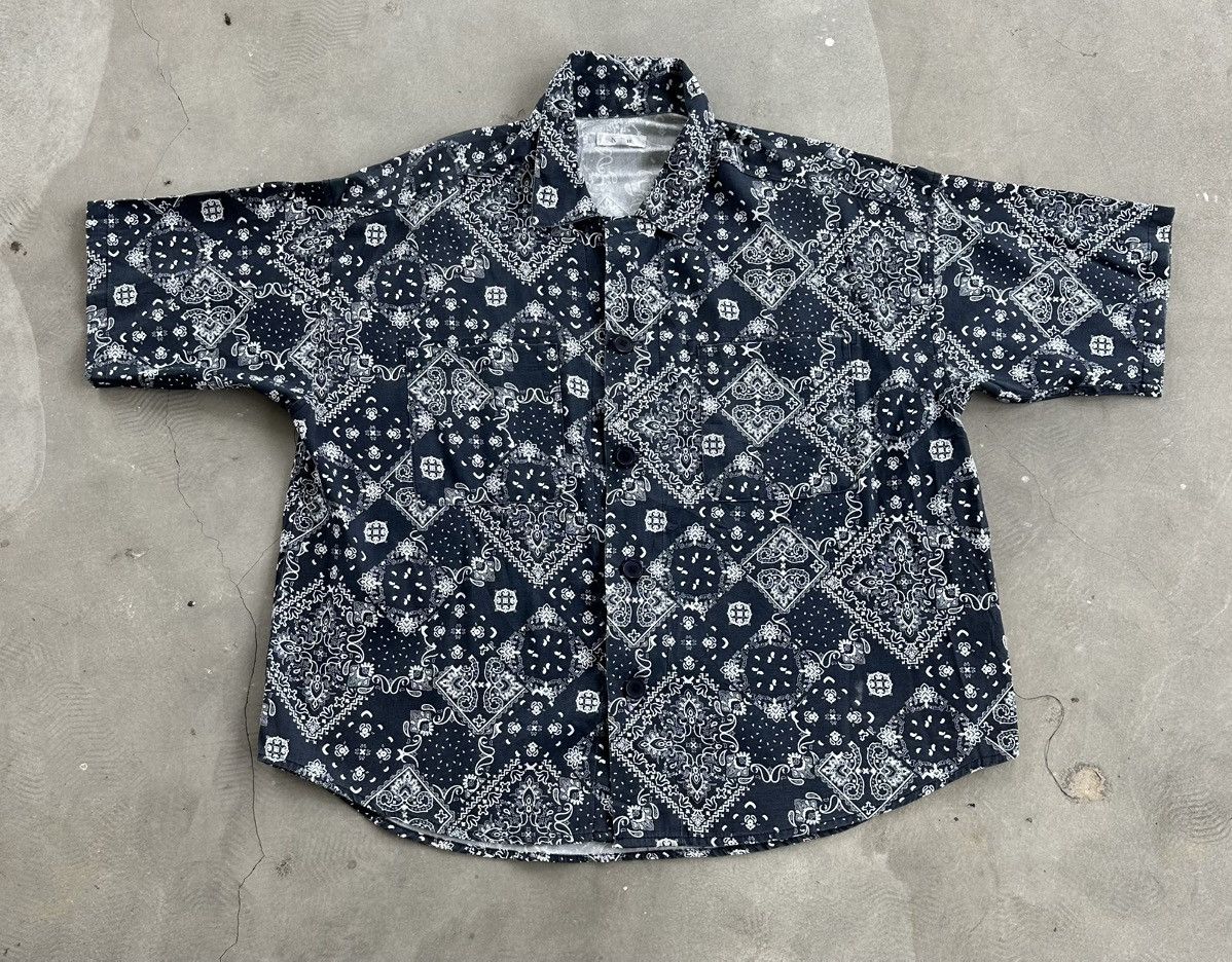 Japanese Brand × Vintage NYLAUS PAISLEY BAGGY SHIRT Size US XXL / EU 58 / 5 - 1 Thumbnail