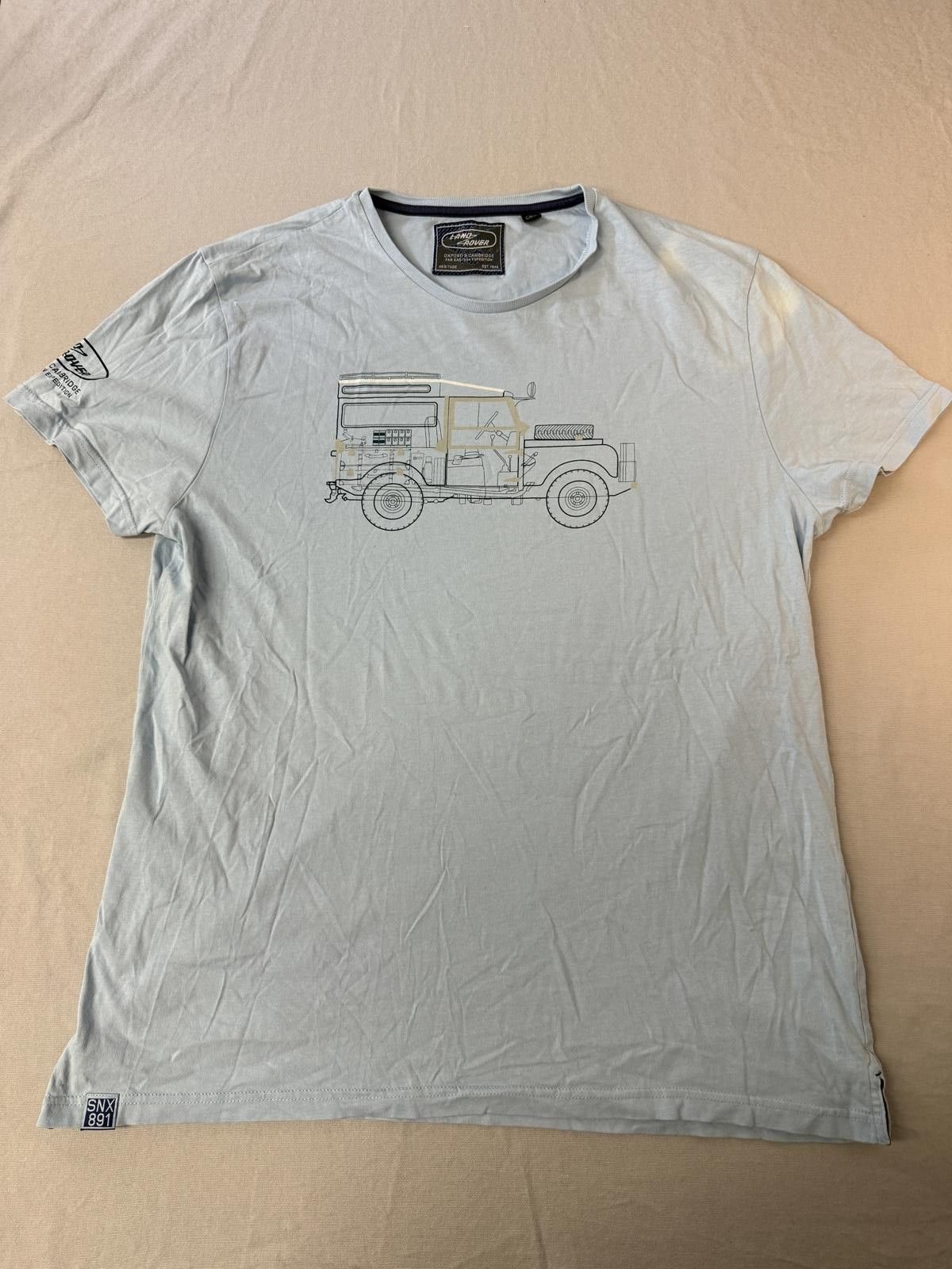 Designer Land Rover Blue Print T-shirt Oxford Cambridge Expedition XL Size US XL / EU 56 / 4 - 1 Thumbnail