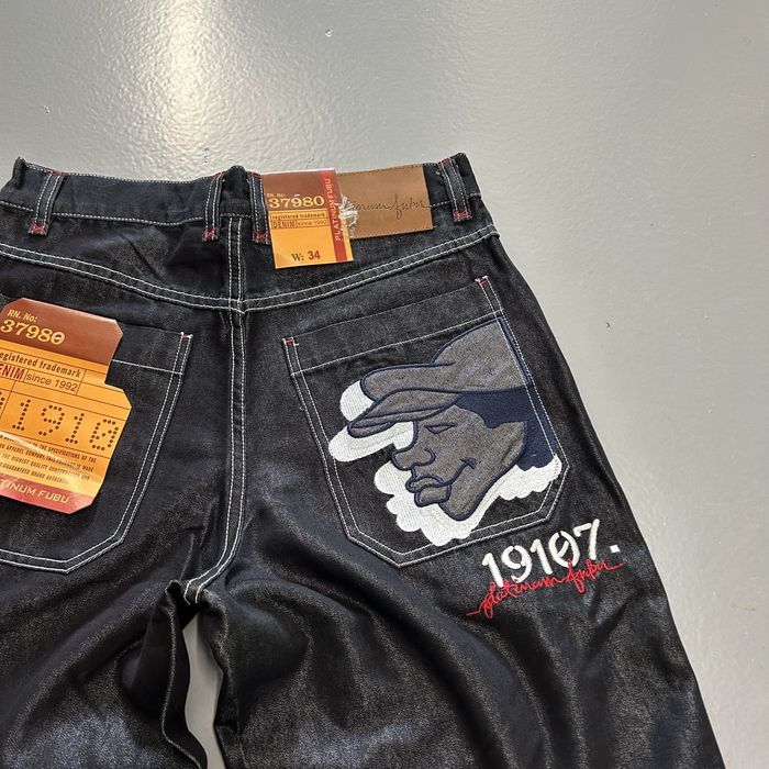 Fubu Crazy vintage y2k FUBU jnco style baggy black jorts skater | Grailed