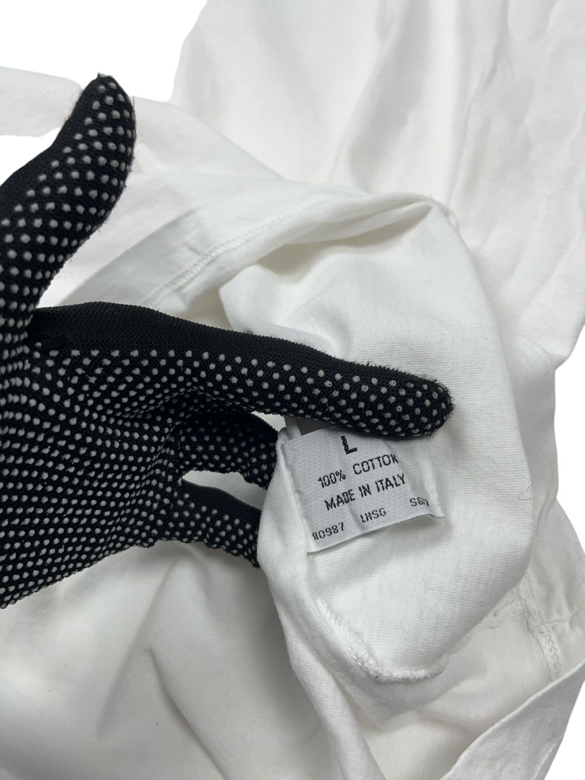 Katharine Hamnett London × Vintage Vintage 90s Katherine Hamnett London V-neck T-shirt Size US L / EU 52-54 / 3 - 6 Thumbnail
