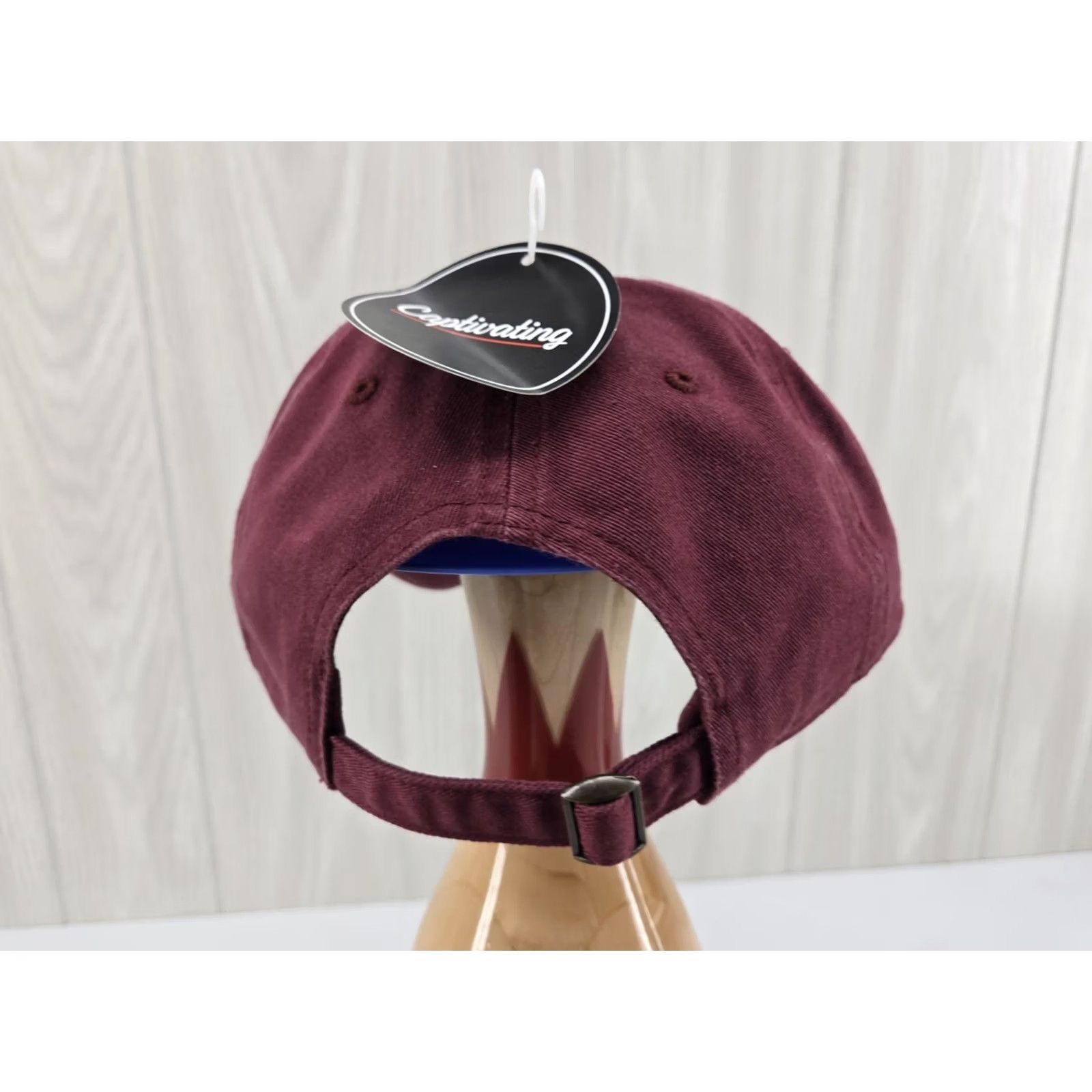 Vintage VINTAGE? Alabama A&M University Maroon Captivating Hat Hat Men One Size Maroon University Strapback Cotton Cap Captivating Mens Size ONE SIZE - 6 Thumbnail