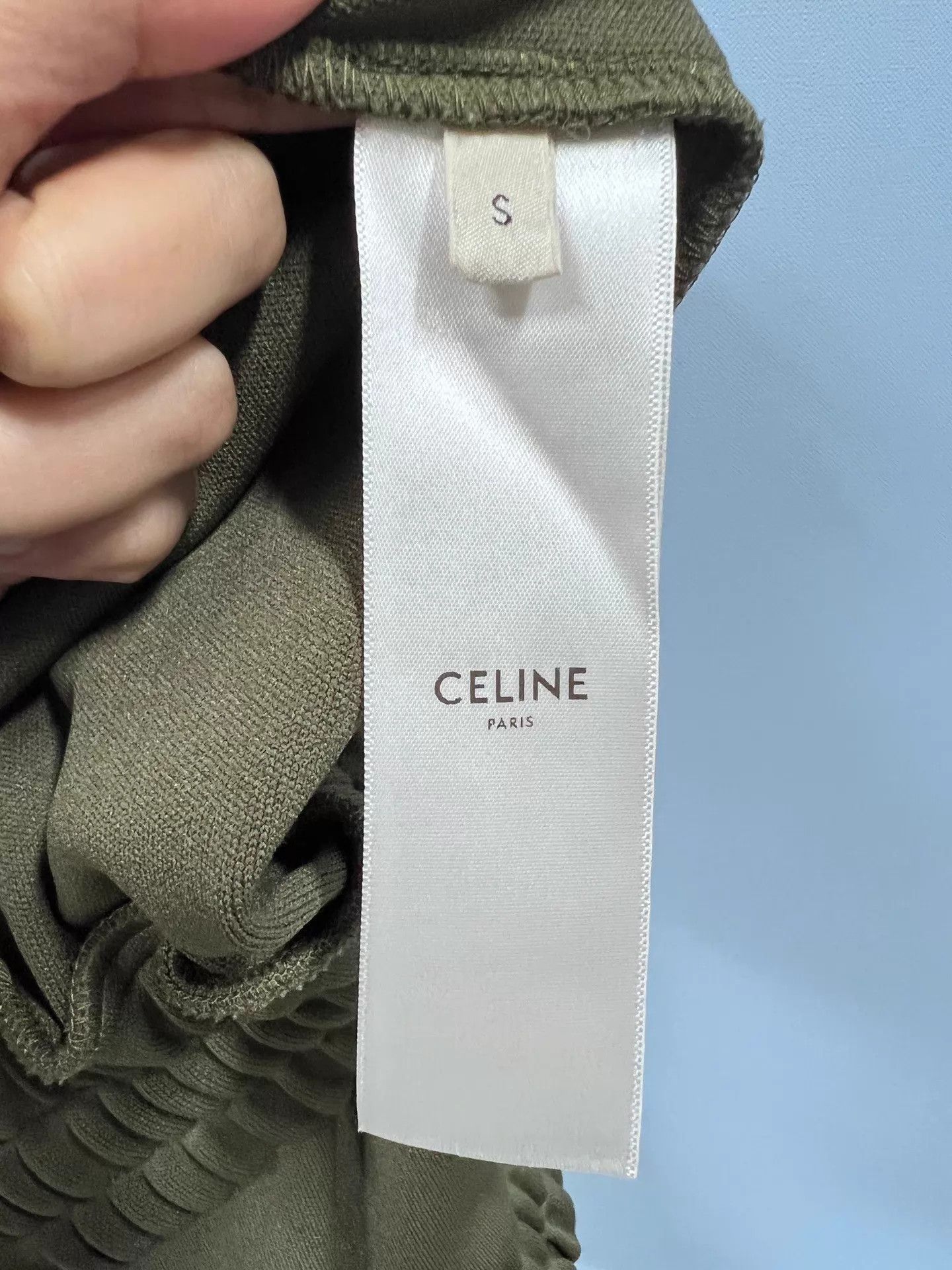 Celine Celine Khaki Green Triumph Mini Logo Zip Jacket Size S Size S / US 4 / IT 40 - 6 Thumbnail
