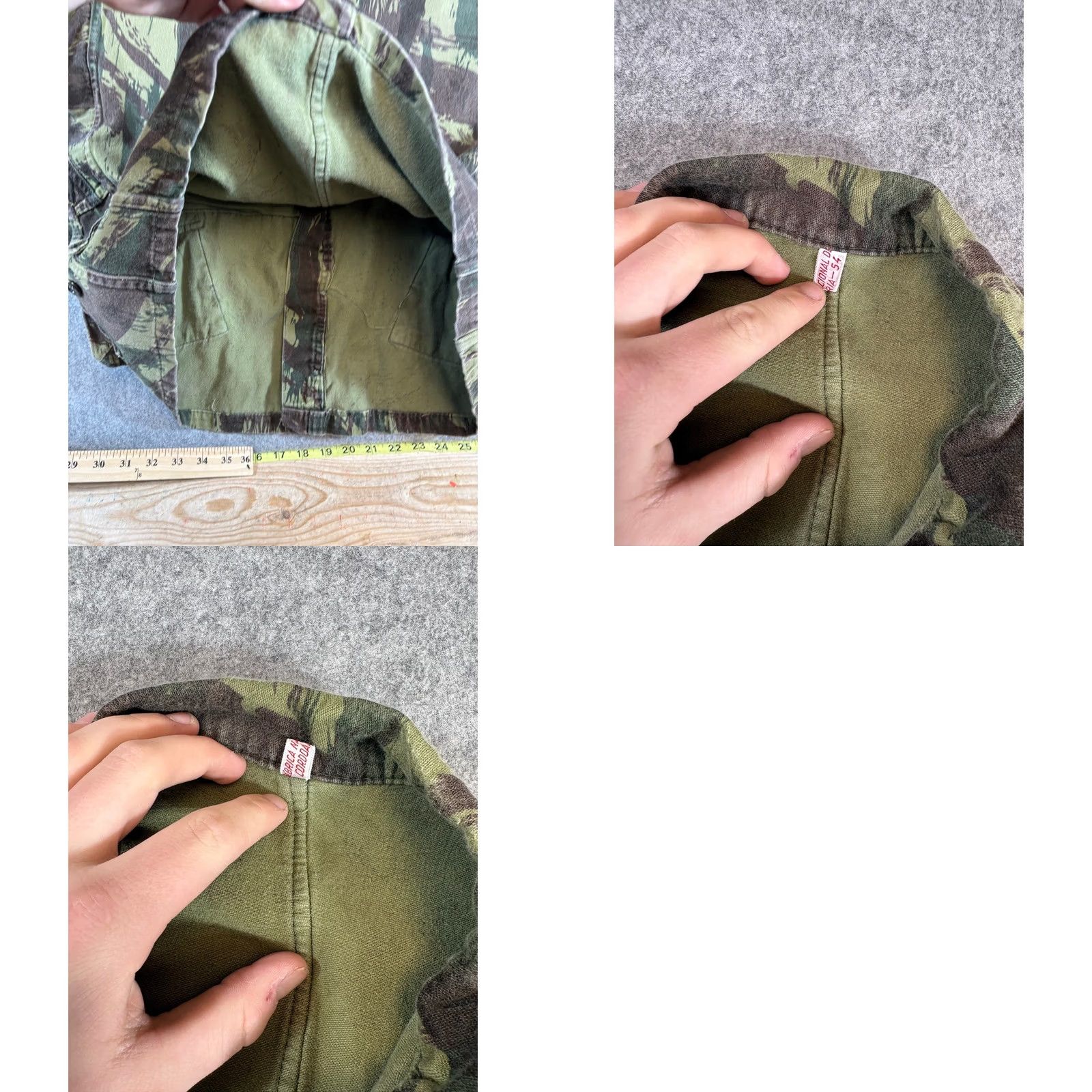 Vintage VINTAGE Military Jacket Shirt Camouflage Lizard 80s Portugal M64 54 Men Size US L / EU 52-54 / 3 - 8 Thumbnail