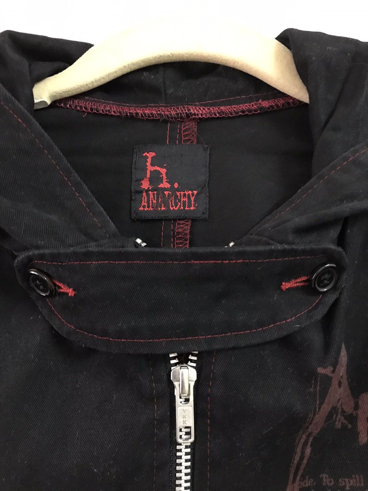 Japanese Brand H. Anarchy Punk Hoodie Jacket Size US S / EU 44-46 / 1 - 2 Thumbnail