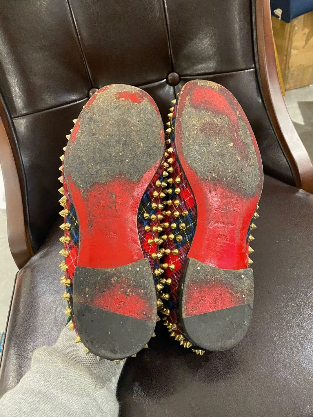 Christian Louboutin Christian Louboutin Men's Used Spiked Shoes 40.5 Size US 7.5 / EU 40-41 - 7 Thumbnail