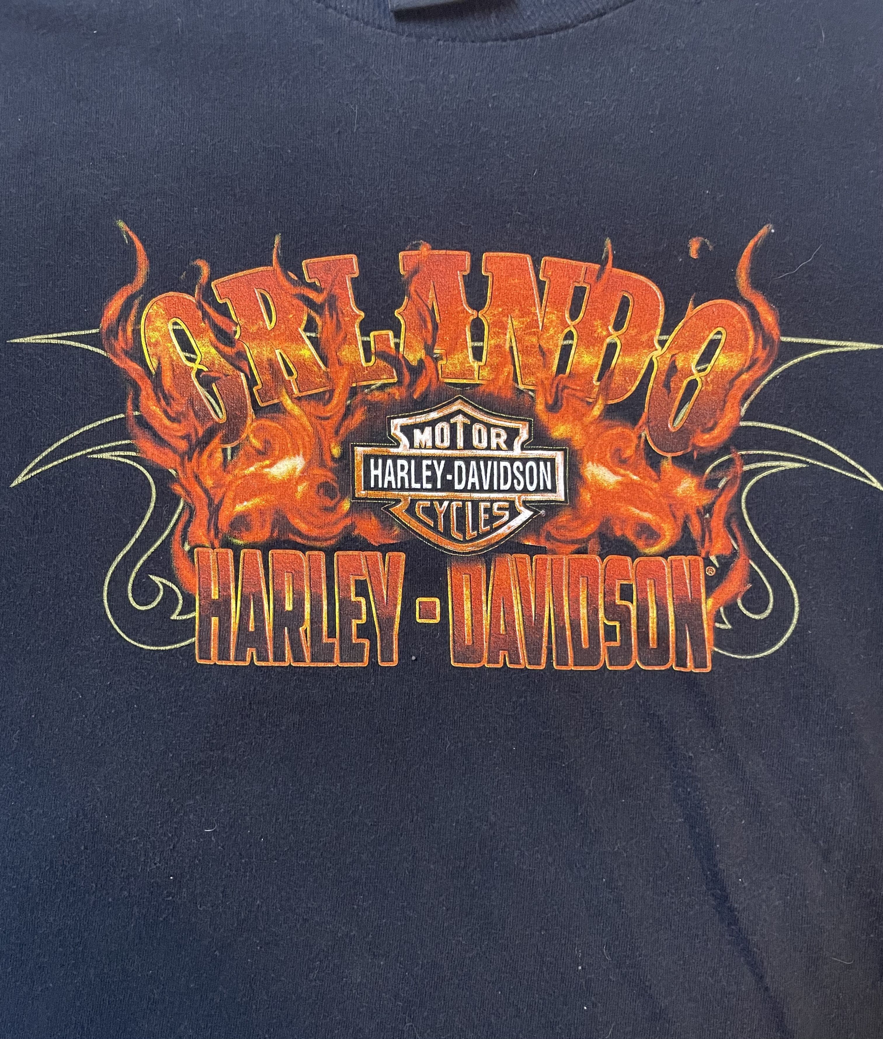 Harley Davidson Orlando Florida Harley Davidson Flames Shirt Size US L / EU 52-54 / 3 - 4 Thumbnail