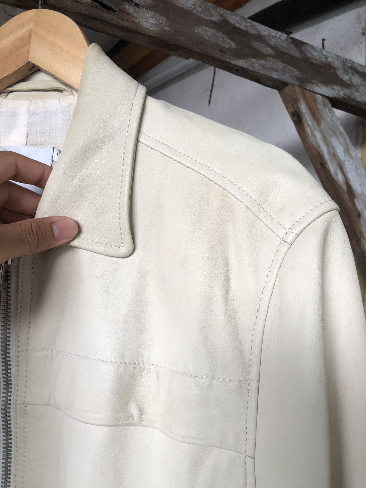 J.Lindeberg Vintage J. Lindebert Distressed Lamb Skin Leather Jacket Size US M / EU 48-50 / 2 - 14 Thumbnail