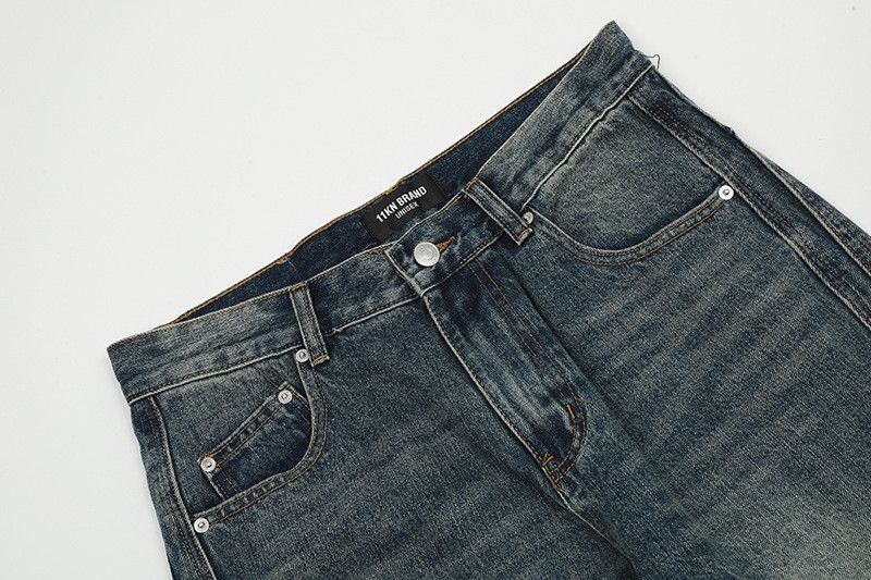 Jean American retro pleated straight leg jeans Size US 32 / EU 48 - 3 Thumbnail