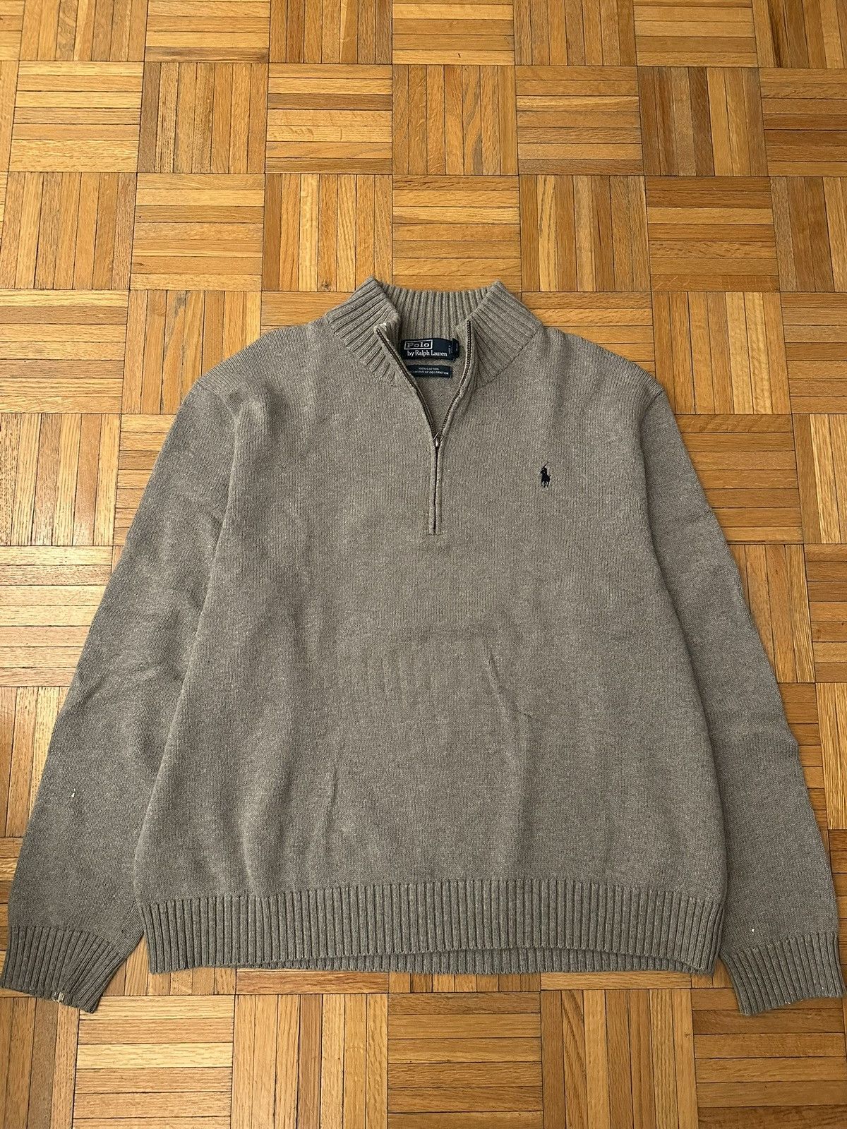 Polo Ralph Lauren Vintage Polo Ralph Lauren Quarter Zip Sweater Size US L / EU 52-54 / 3 - 1 Thumbnail