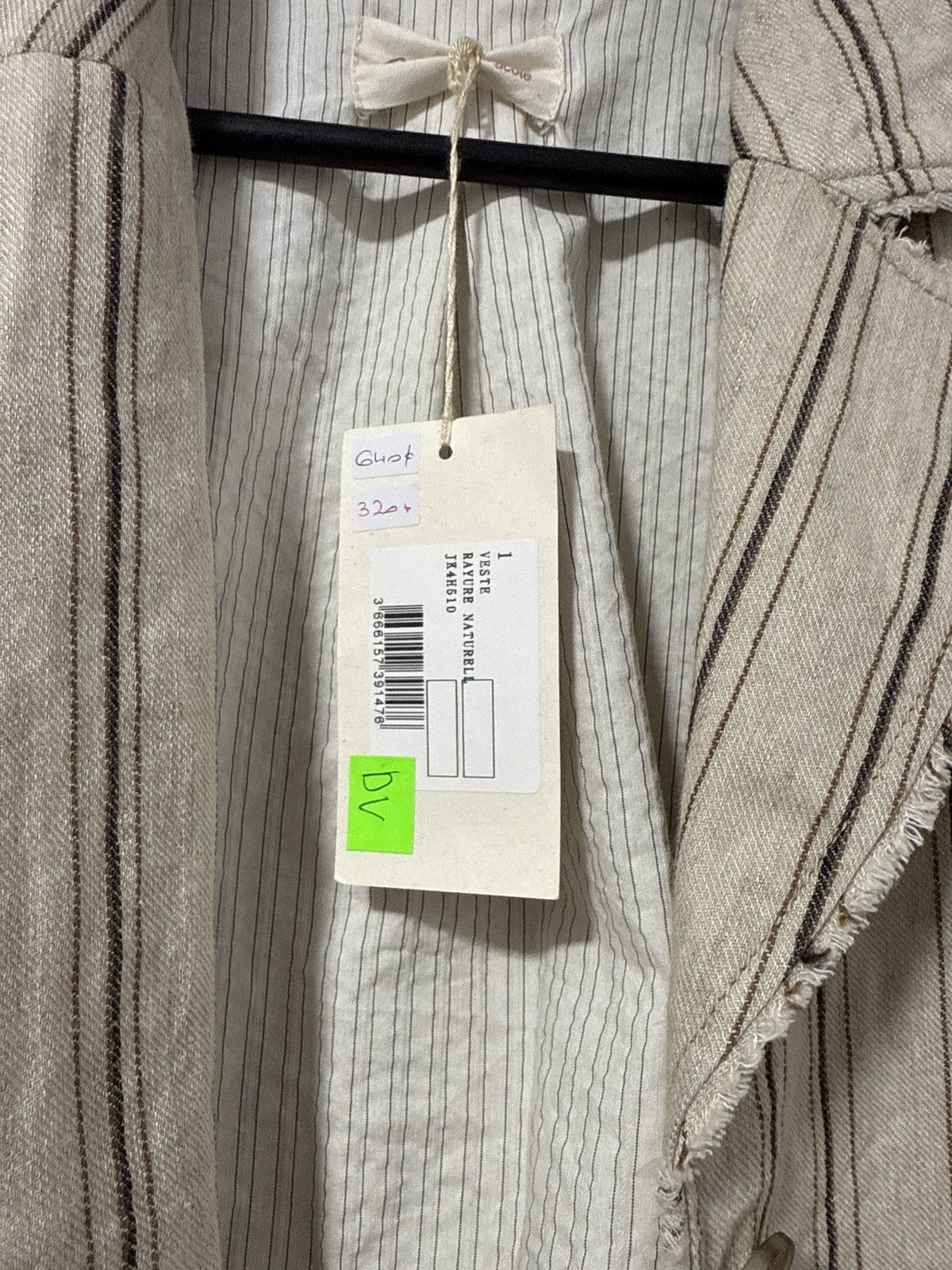 Cotelac Cotélac Linen Blazer Beige Striped – New With Tags – Size 1 Size S / US 4 / IT 40 - 3 Thumbnail