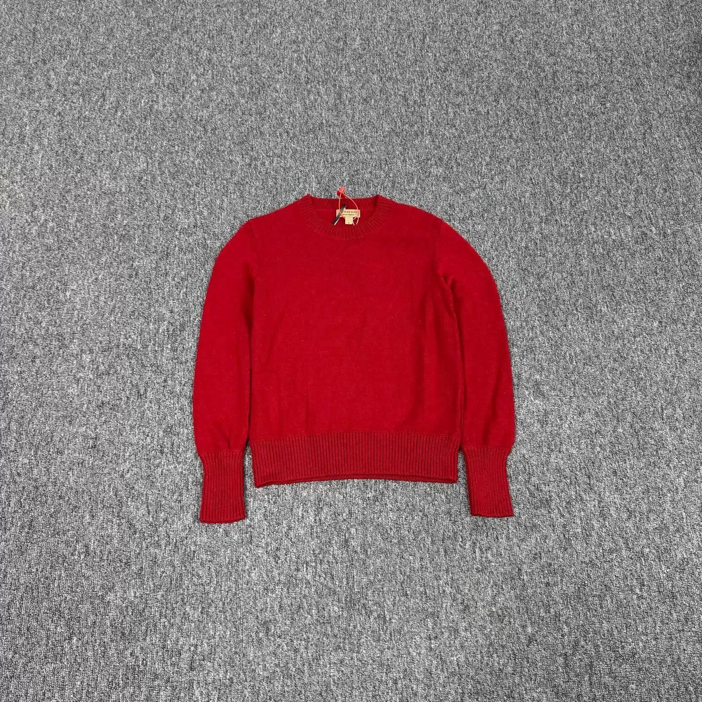 Burberry Burberry Red Horseferry Embroidered Wool Sweater M 99New Size M / US 6-8 / IT 42-44 - 1 Thumbnail