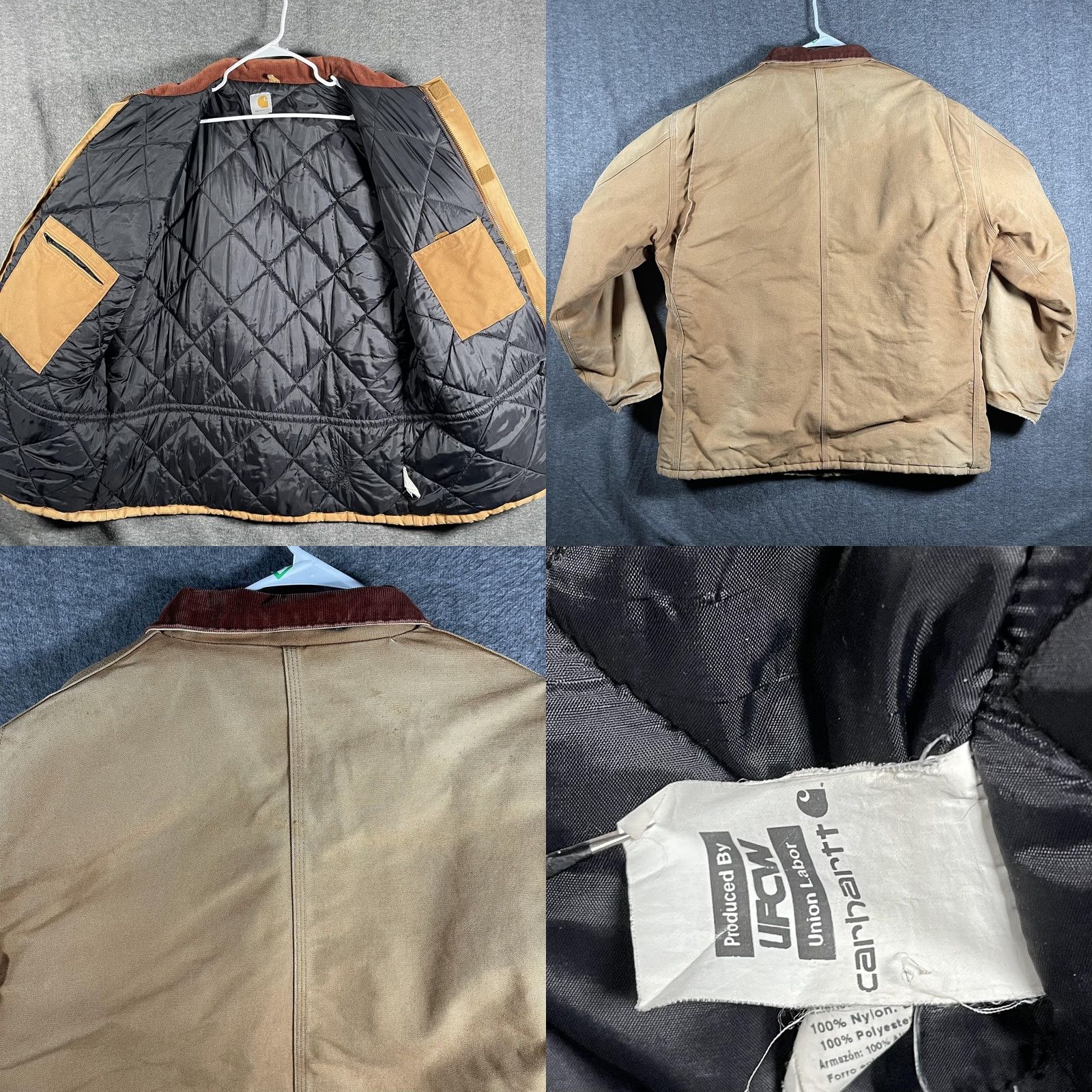 Carhartt VINTAGE Carhartt Coat Mens 2XLT Brown Quilted Lined Corduroy Collar USA Workwear Jacket Size US XXL / EU 58 / 5 - 8 Thumbnail