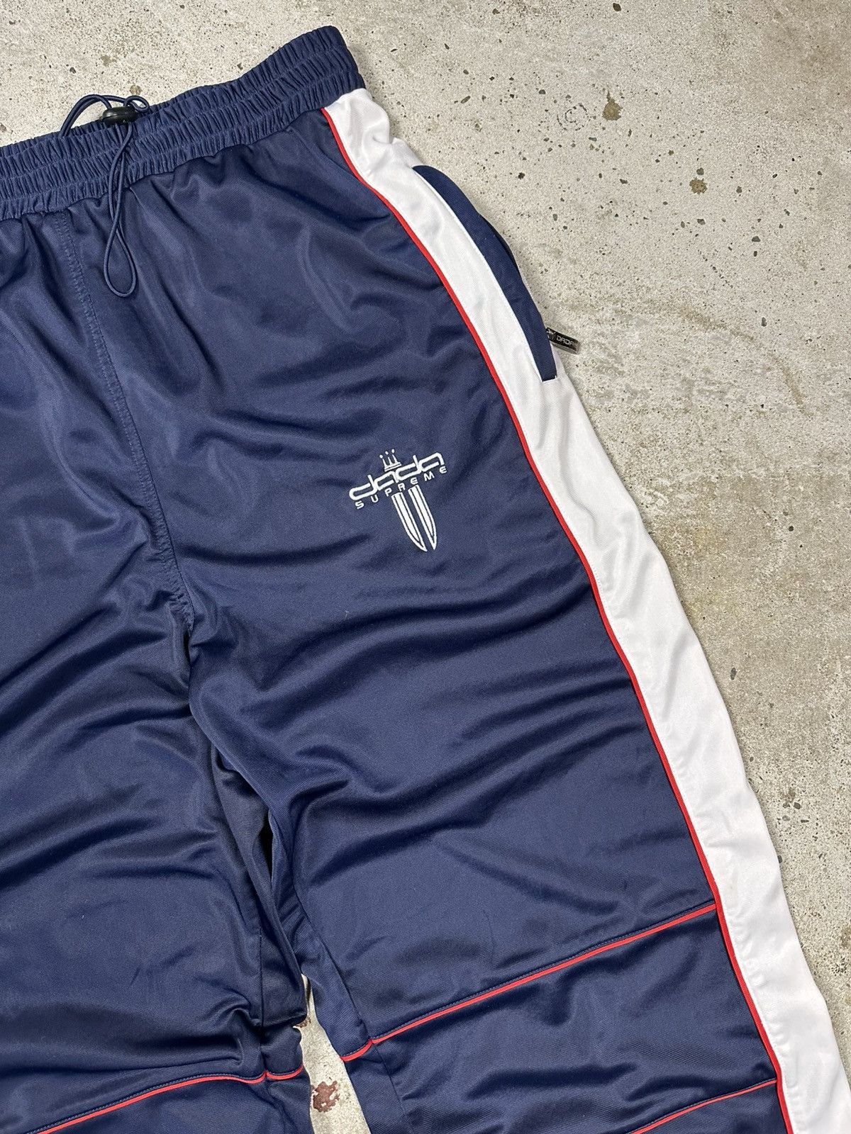 Damani Dada × Vintage Vintage 90s Dada Supreme Baggy Navy Track Pants rap hip hop Size US 34 / EU 50 - 6 Thumbnail