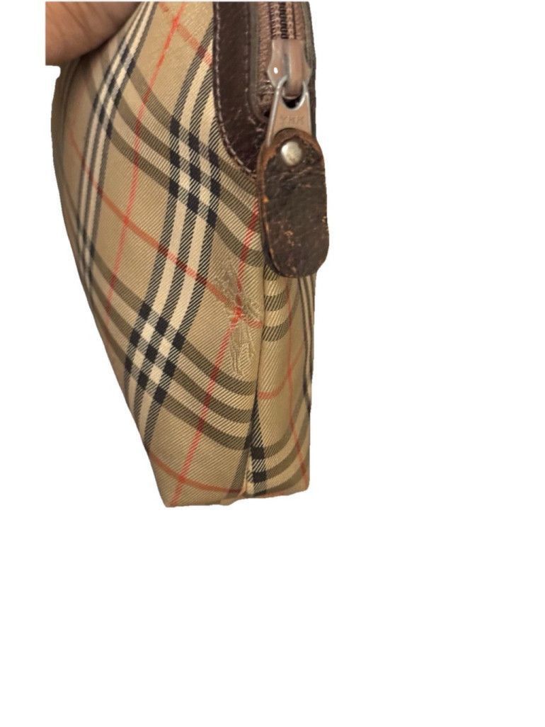 Burberry BURBERRY’s Nova Check Beige Canvas Pouch Clutch Vintage Size ONE SIZE - 5 Thumbnail