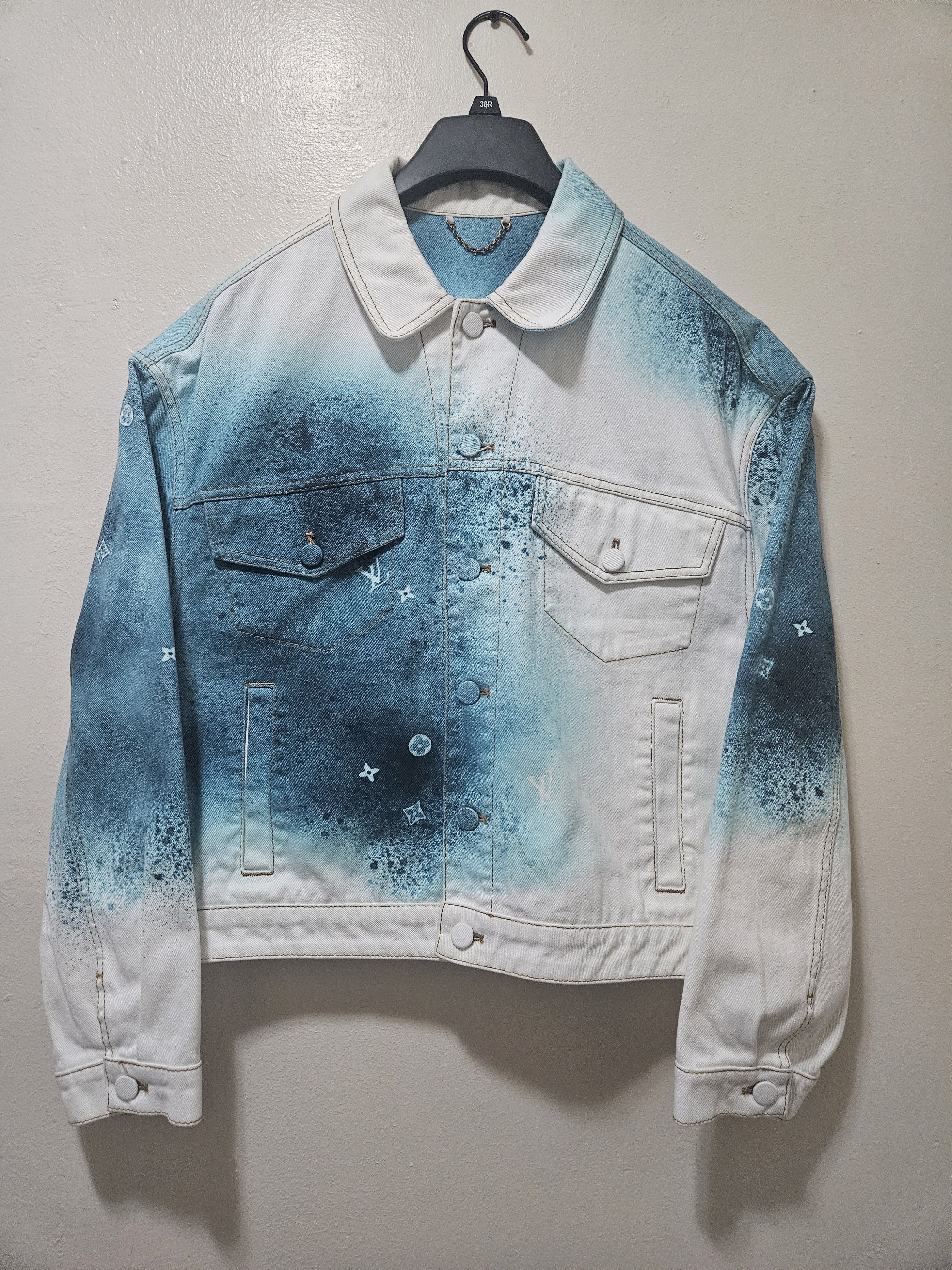 Louis Vuitton Ink Spray Monogram Denim Jacket Size US S / EU 44-46 / 1 - 1 Thumbnail