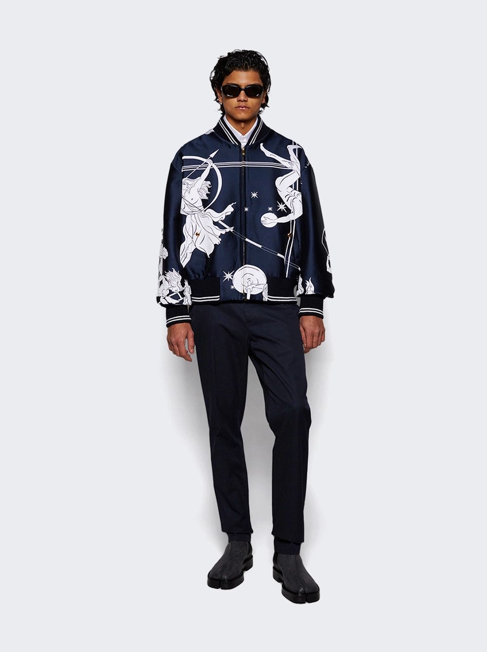 Thom Browne o1mle0326 Olympic Constellation Scuba Jacquard Jacket Size US XL / EU 56 / 4 - 2 Thumbnail