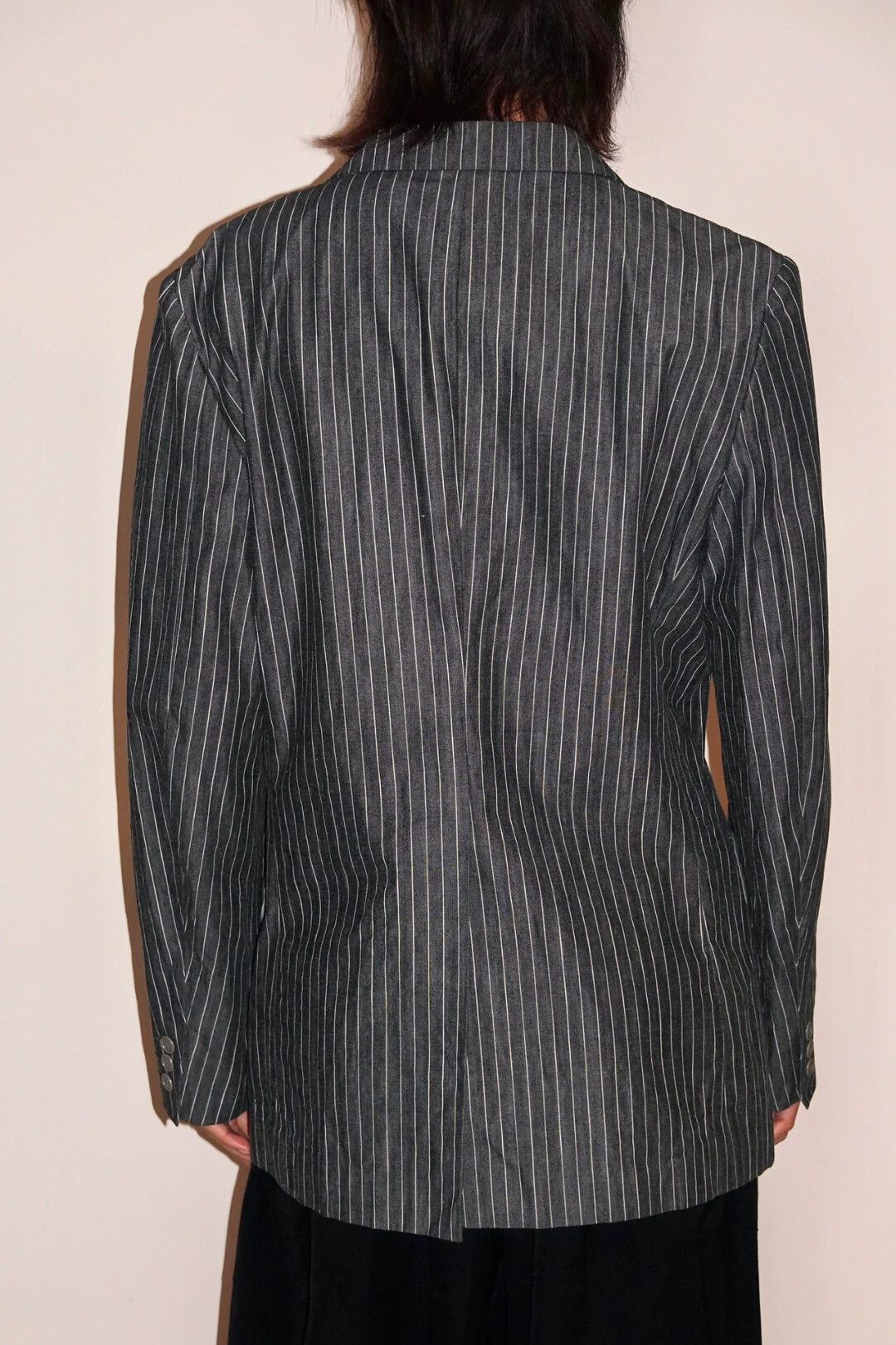 Comme des Garcons Homme Plus CDG HOMME Oversized Black/White Striped Blazer Size US M / EU 48-50 / 2 - 3 Thumbnail
