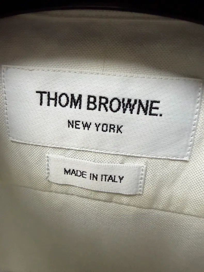 Thom Browne Thom Browne White Long Sleeve Shirt Size US M / EU 48-50 / 2 - 3 Thumbnail