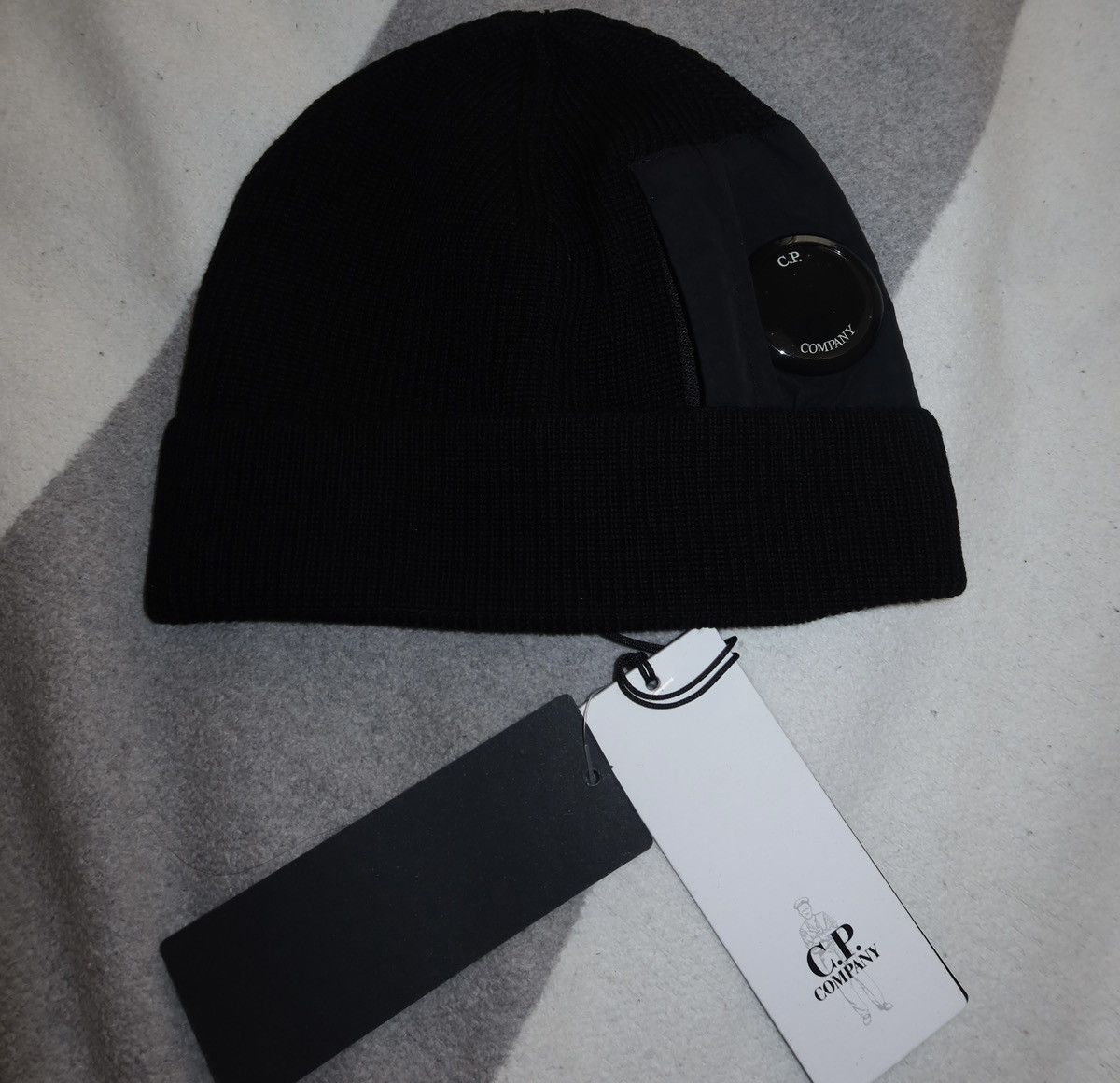 C.P. Company C. P. Company Black lens beanie hat Size ONE SIZE - 2 Thumbnail