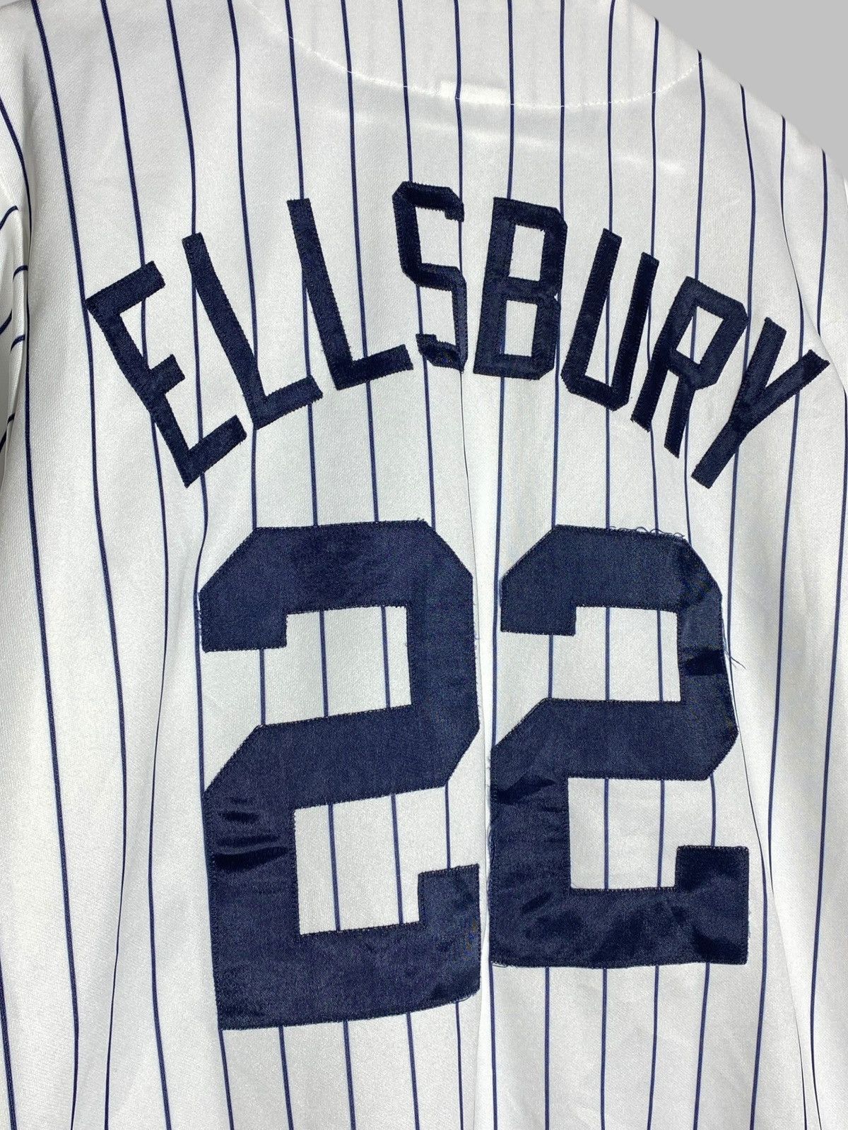 MLB 🔥 VINTAGE MLB NY YANKEES ELLSBURY JERSEY STRIPED ICONIC Size US M / EU 48-50 / 2 - 10 Thumbnail