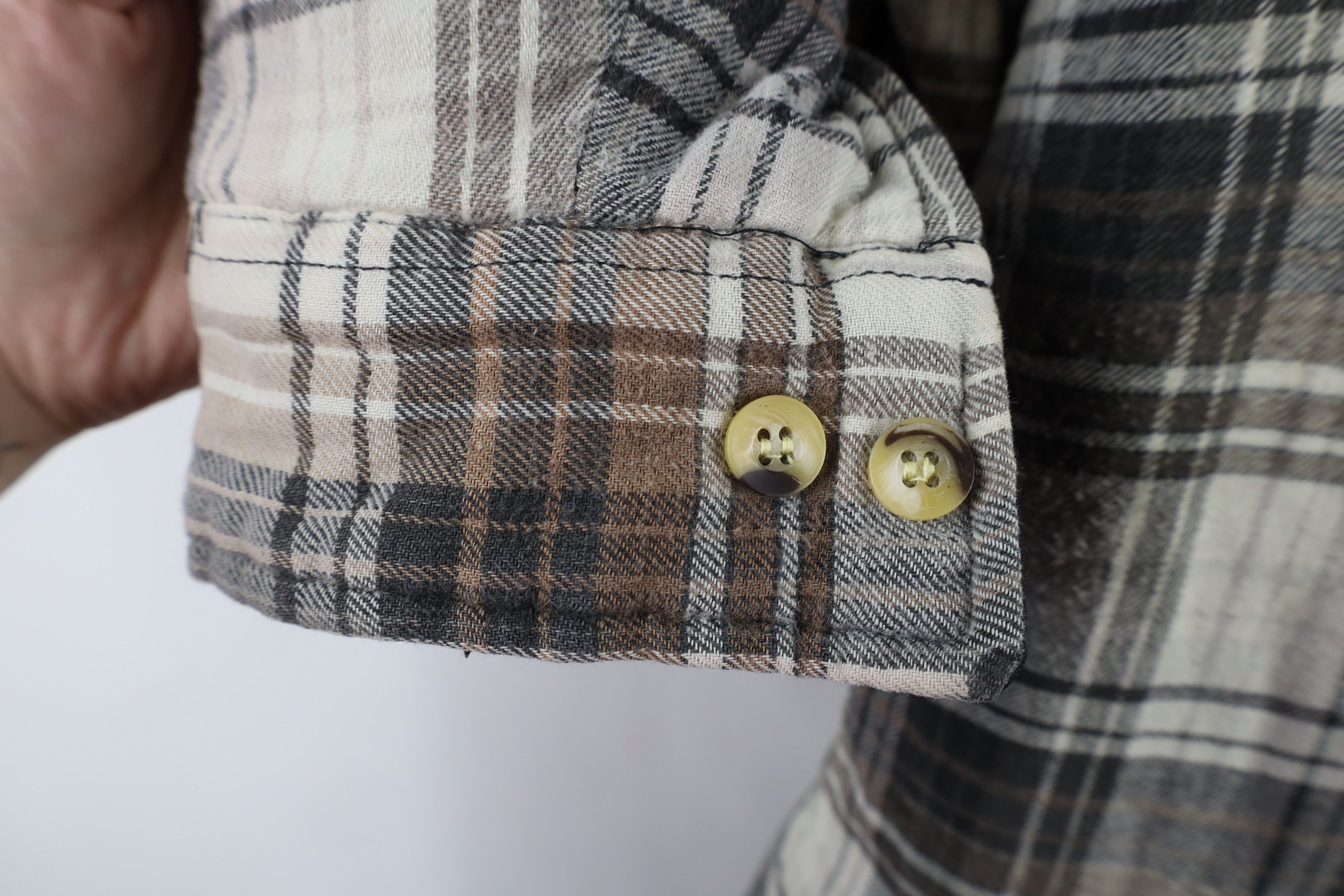 Vintage Vintage 90s Streetwear Fleece Lined Flannel Shirt Jacket Size US L / EU 52-54 / 3 - 5 Thumbnail