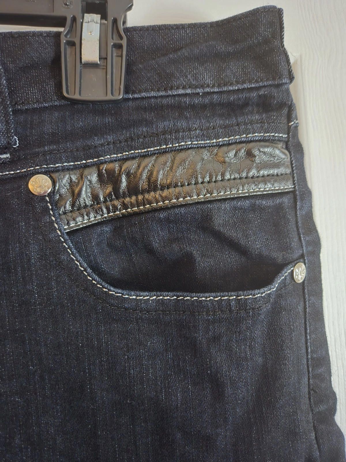 Other Picky Boo Jeans Juniors 15 Blue Sparkly Lace Up Back Faux L Size 36" / US 14 / IT 50 - 7 Thumbnail
