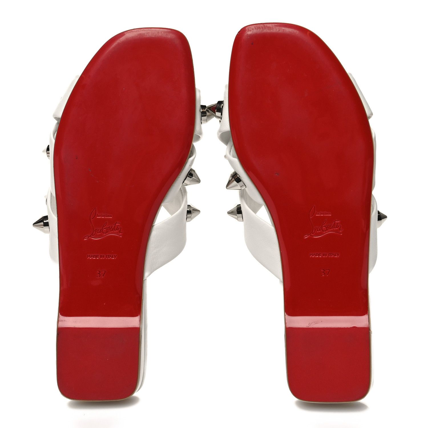 Christian Louboutin o1s1wg110924 Miss Spika Slide in White Size US 5 / IT 35 - 5 Thumbnail