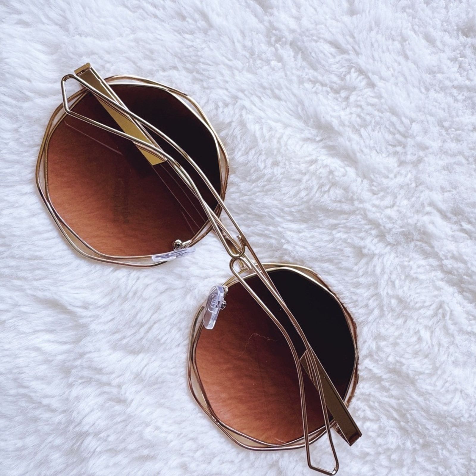 Other Seraphina Brown Geometric Sunglasses Size ONE SIZE - 12 Thumbnail