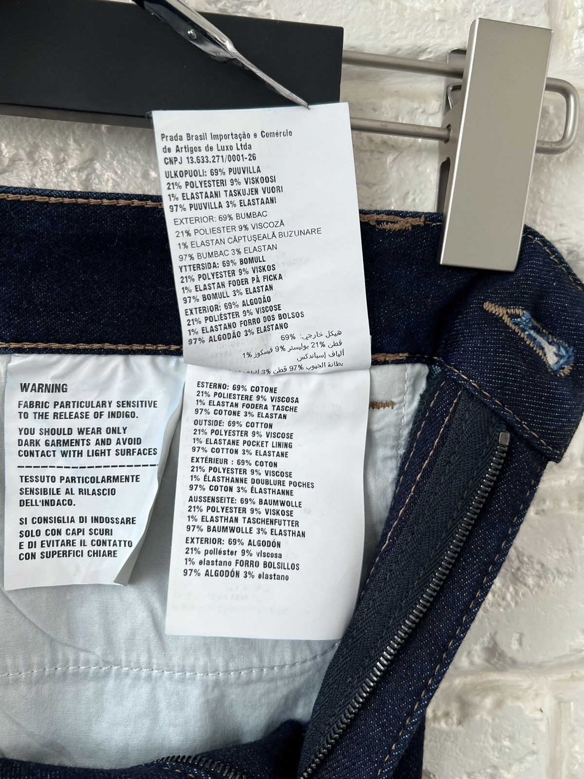 Prada Prada Milano Logo Navy Denim Slim Jeans 27 size Size 27" / US 4 / IT 40 - 9 Thumbnail