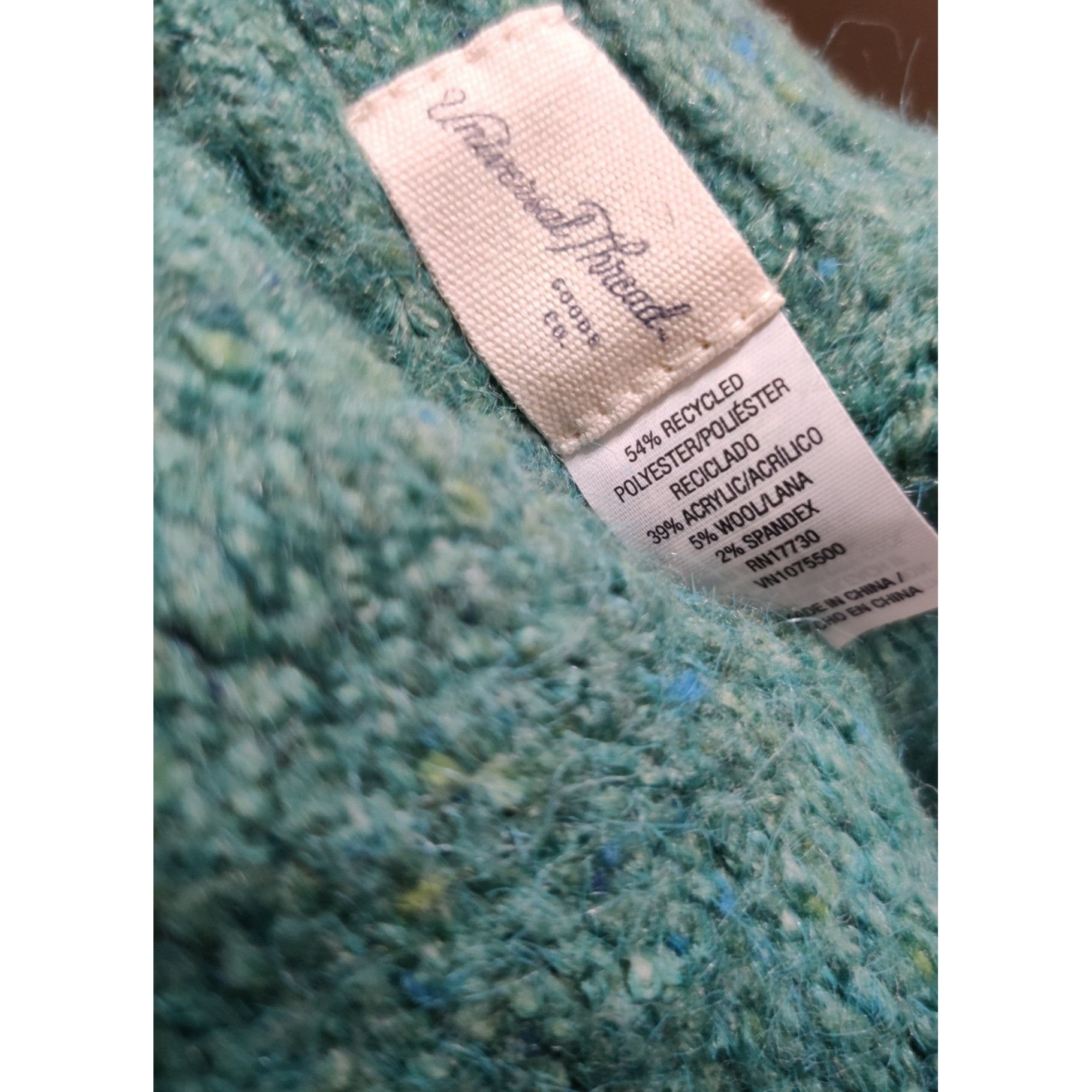 Other Green Wool Blend Speckled Knit Scarf Cozy Soft Winter Chic W Size ONE SIZE - 6 Thumbnail