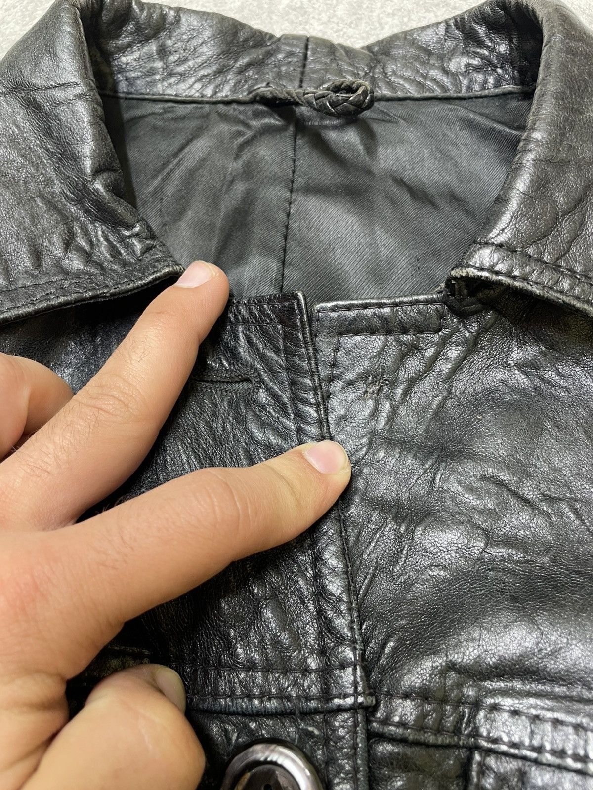 If Six Was Nine × Japanese Brand × Le Grande Bleu (L.G.B.) Distressed Leather Jacket – LGB / If Six Was Nine Energy Size US M / EU 48-50 / 2 - 9 Thumbnail