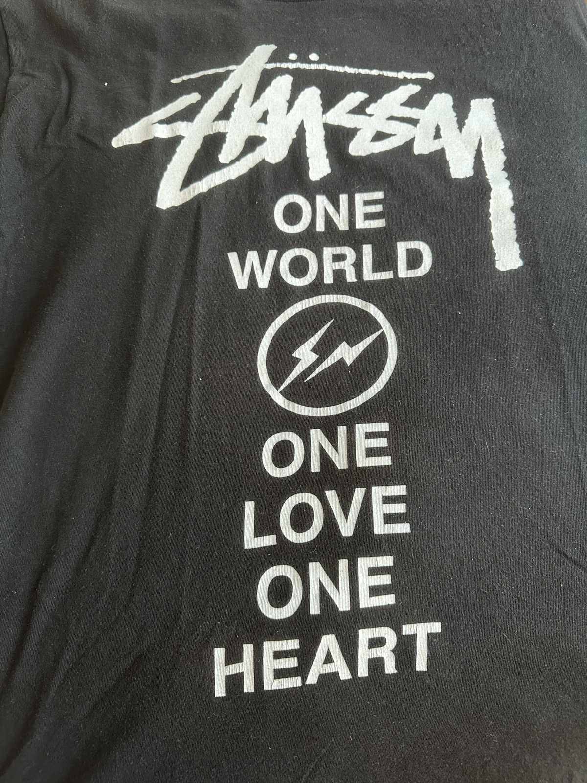 Stussy Stussy x Fragment Design Japan Earthquake Relief Tee Black Size US M / EU 48-50 / 2 - 2 Thumbnail