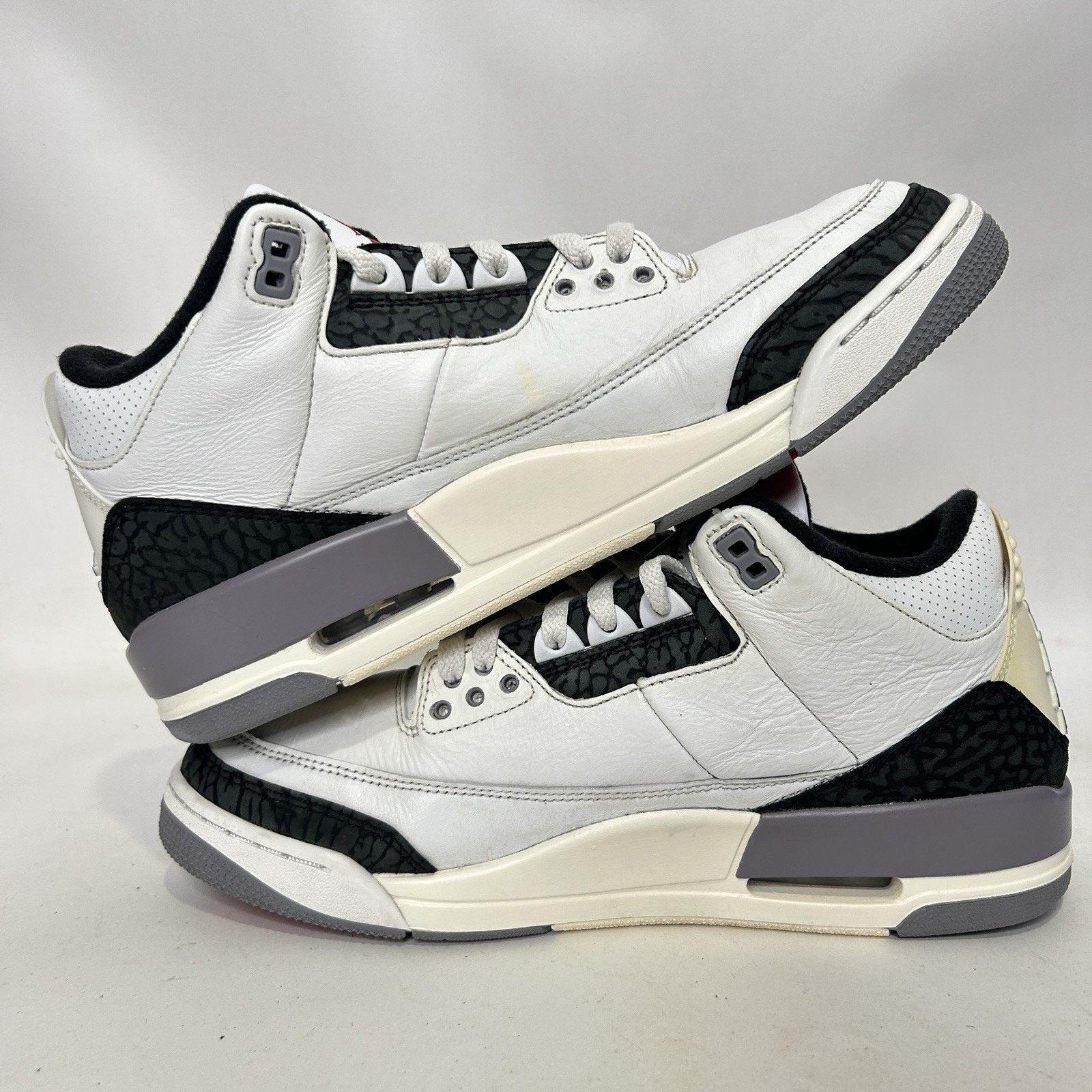 Nike Nike Air Jordan 3 Retro “Cement Grey White Fire Red” Size US 10.5 / EU 43-44 - 3 Thumbnail