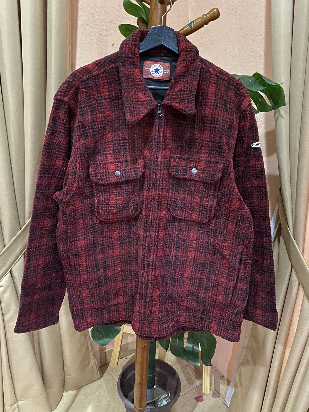Converse VINTAGE CONVERSE FLEECE WORK SHIRT Size US L / EU 52-54 / 3 - 3 Thumbnail
